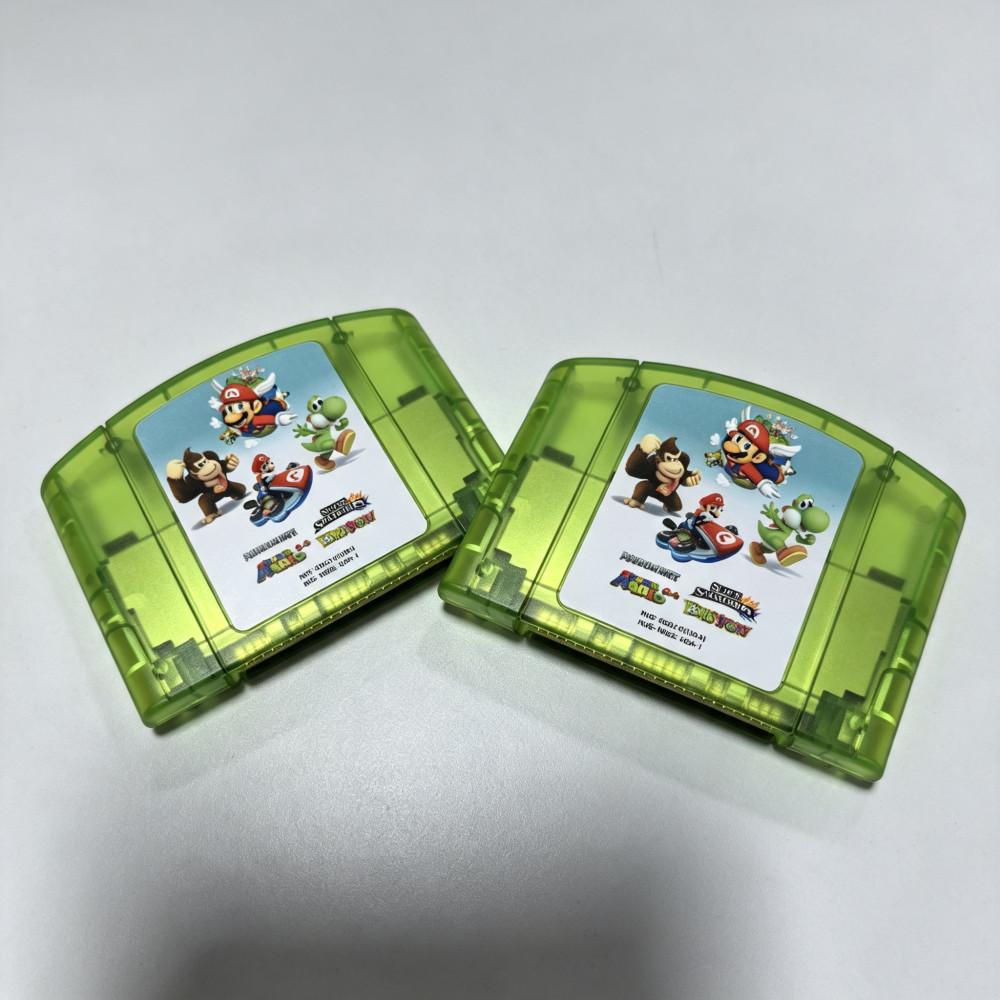 4 in 1 Game Cartridge Super Mario 64 Mario Kart Smash Bros Yoshi Story For N64