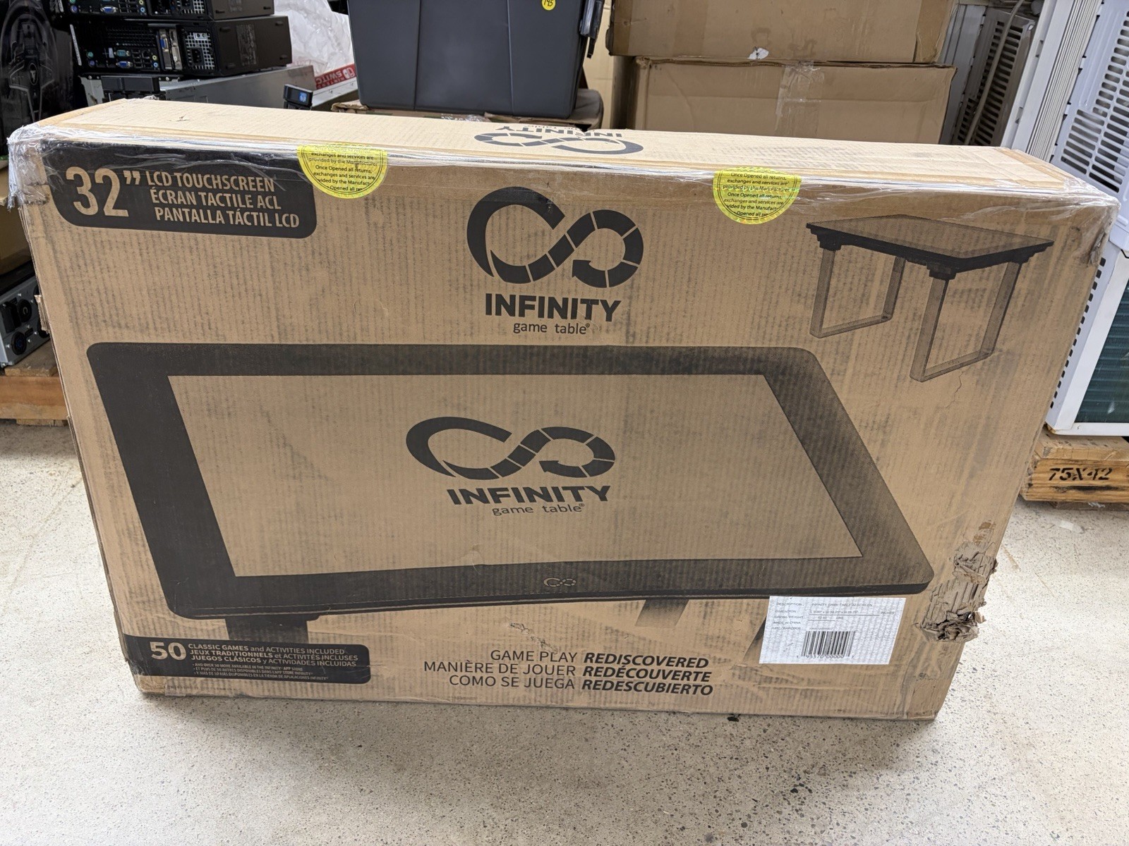 Arcade1up 32 inch Infinity Gaming Table – Gray Brand New Sealed