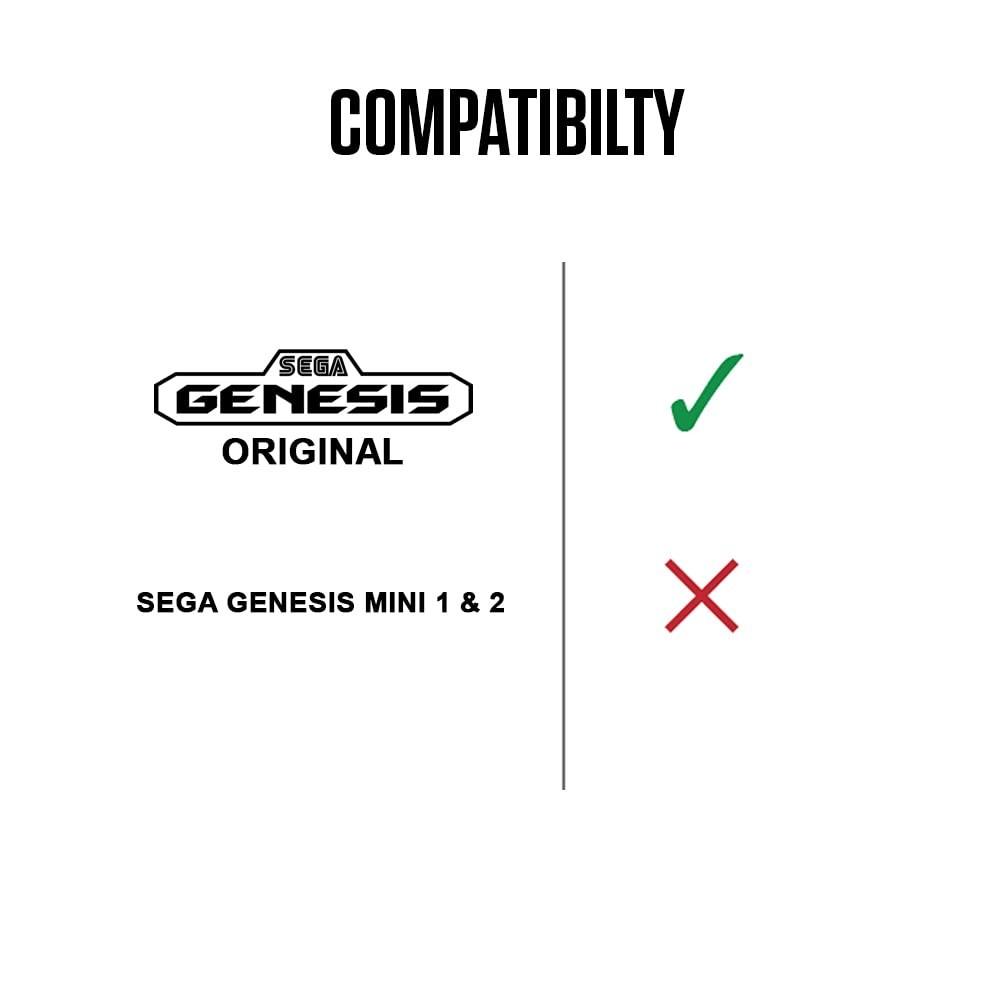 Retro-Bit Official Sega Genesis Controller 6-Button Arcade Pad for Black