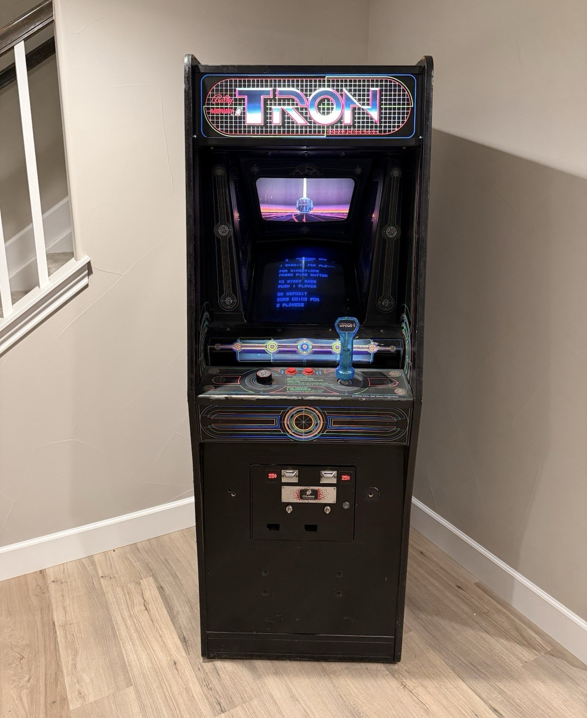 Original 1982 Bally Midway Tron Upright Arcade Video Game Machine Arcade Game