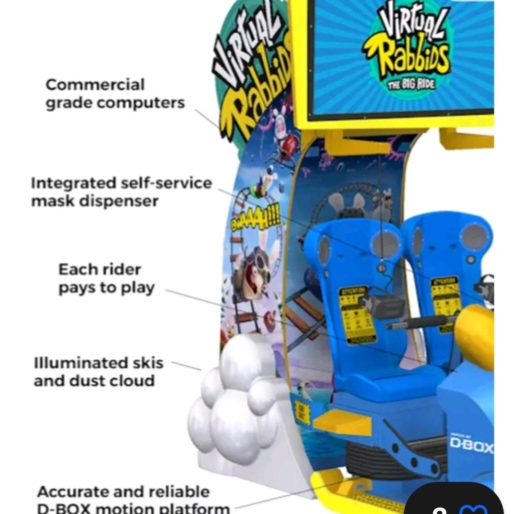 LAI Games Virtual Rabbids Big Ride VR Arcade Motion Ride Game & EXPANSION PACK