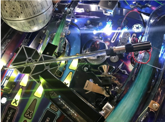 Star Wars SW Pinball Machine RED GLOWING LIGHT SABER LED mod Stern