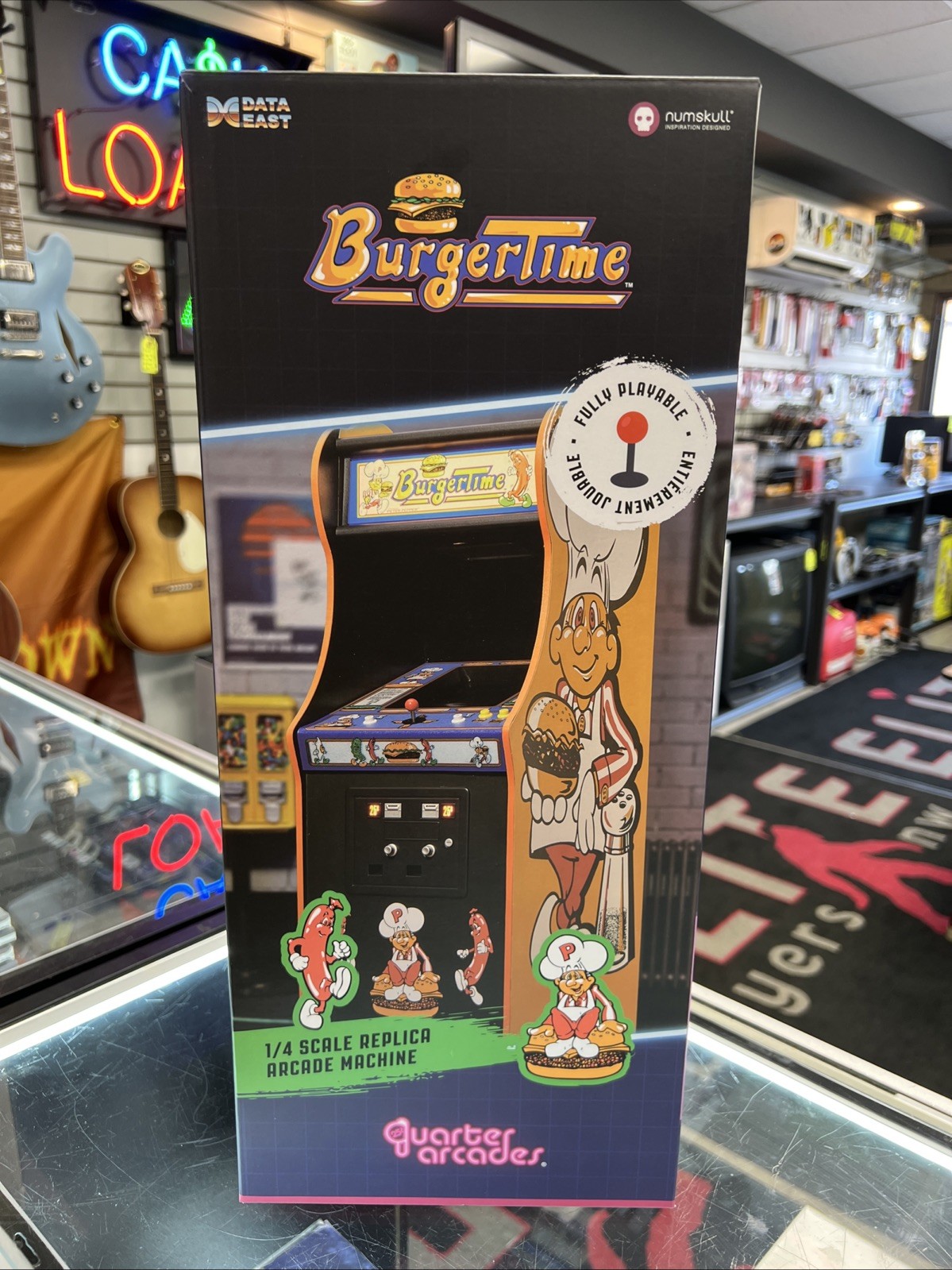 Numskull Quarter Arcades – Burger Time Mini Arcade – 1/4 Scale Original ROM