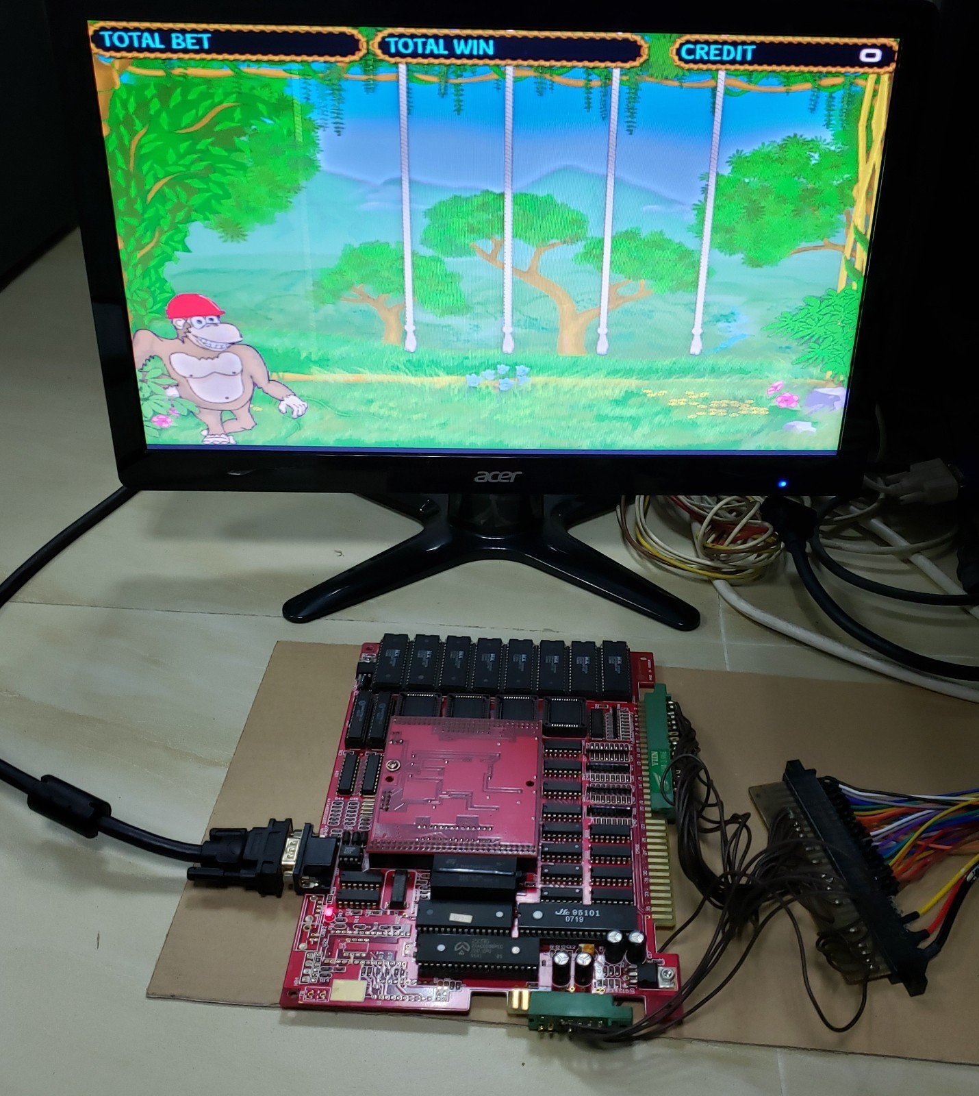 Crazy Monkey Slot Game PCB IGS System Board Arcade Video Game
