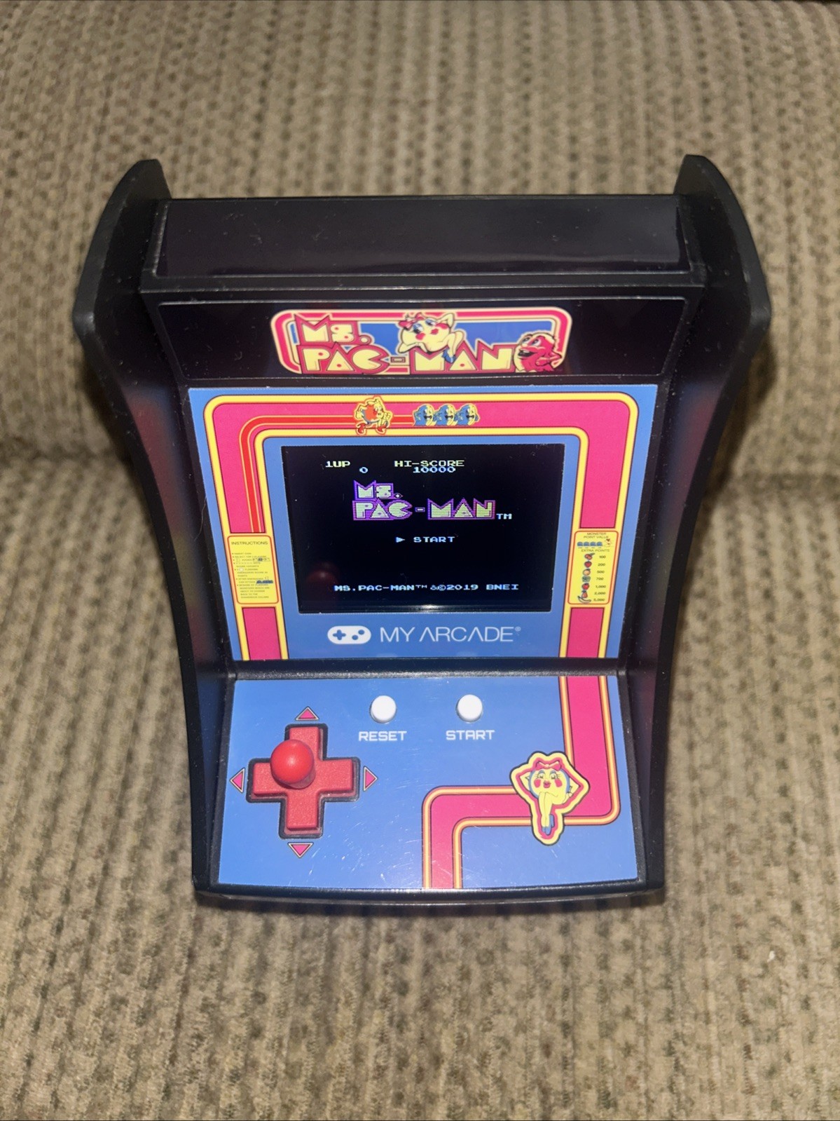 Ms. Pac-Man My Arcade 7” Mini Arcade Machine Video Game Bandai Namco – Working