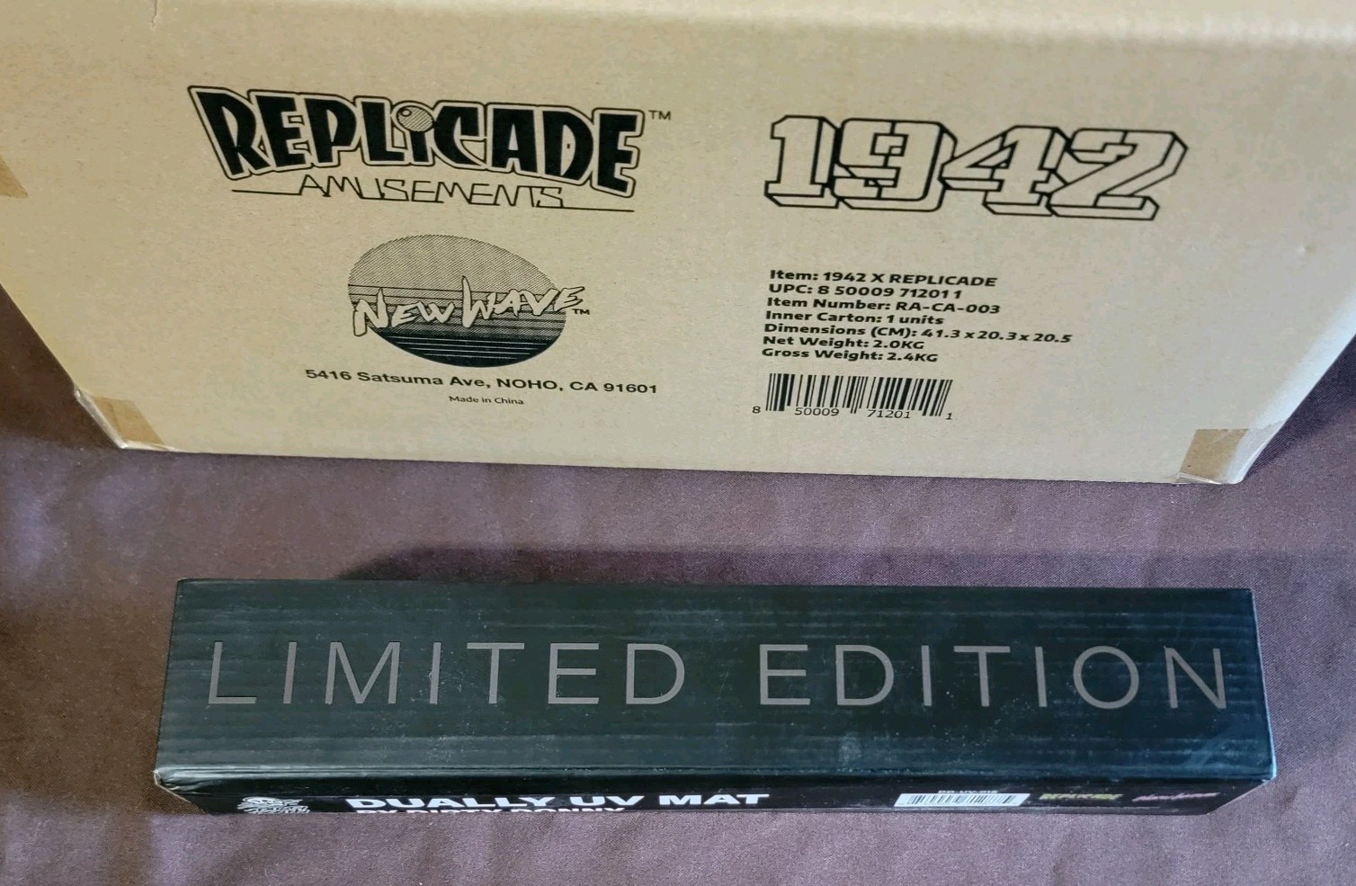 New Wave Toys 1942 Replicade Mini Arcade Bundle W/ Change Machine,Dually UV Pad