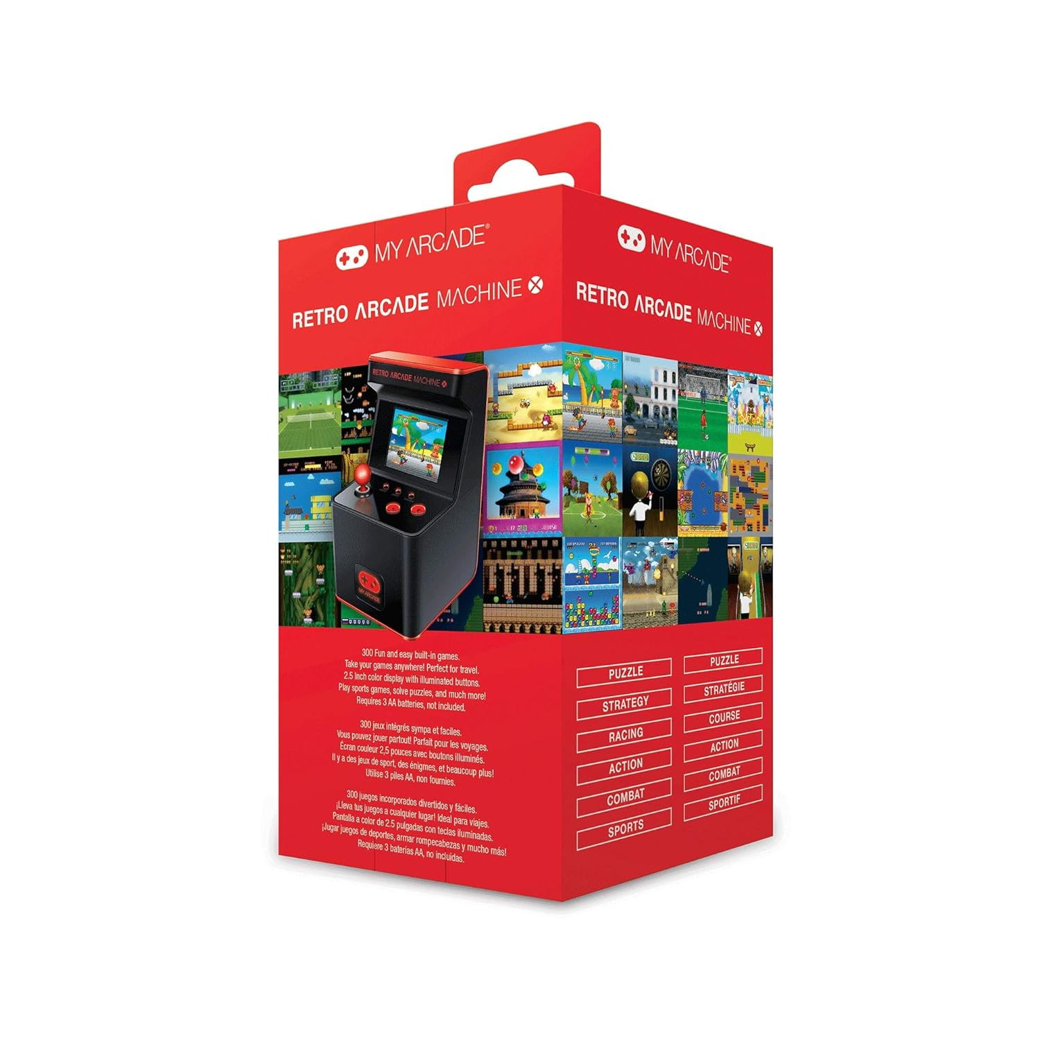 Retro Arcade Machine X Playable Mini Arcade: 300 Retro Style Games Built In, 5.7