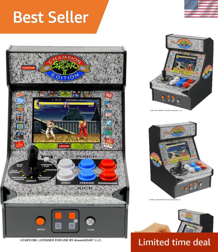 Authentic Street Fighter II Champion Edition Mini Arcade Machine – Retro Fun!