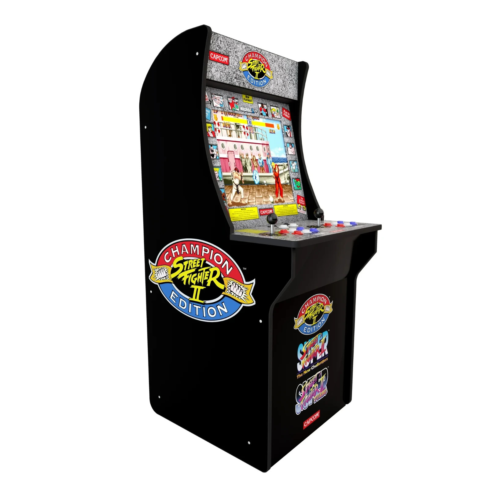 Arcade1UP Street Fighter 2 Arcade Machine, 4′ ft Champion New Challengers Turbo