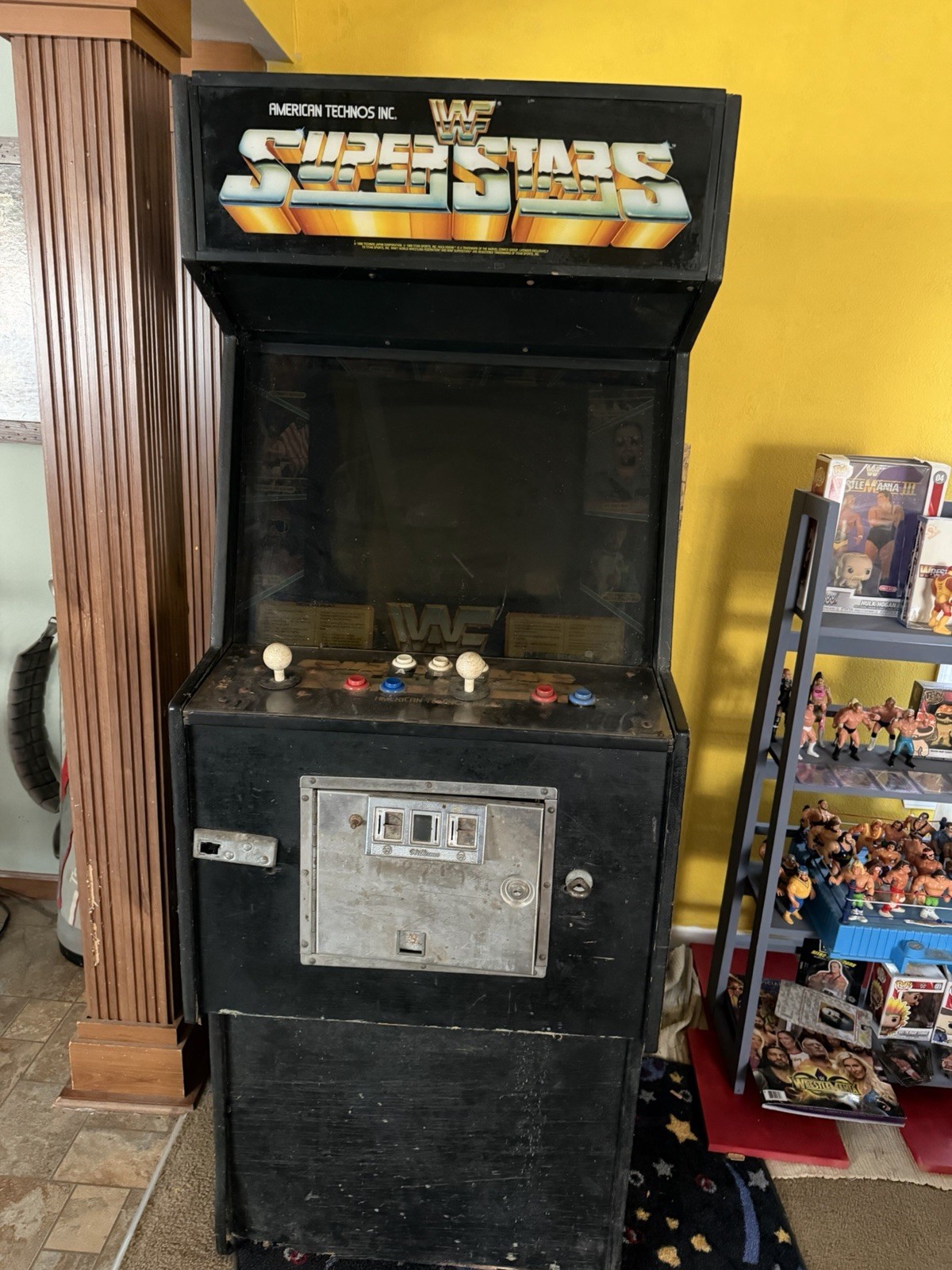 American Technos Inc. WWF Superstars Video Arcade Cabinet Upright Machine