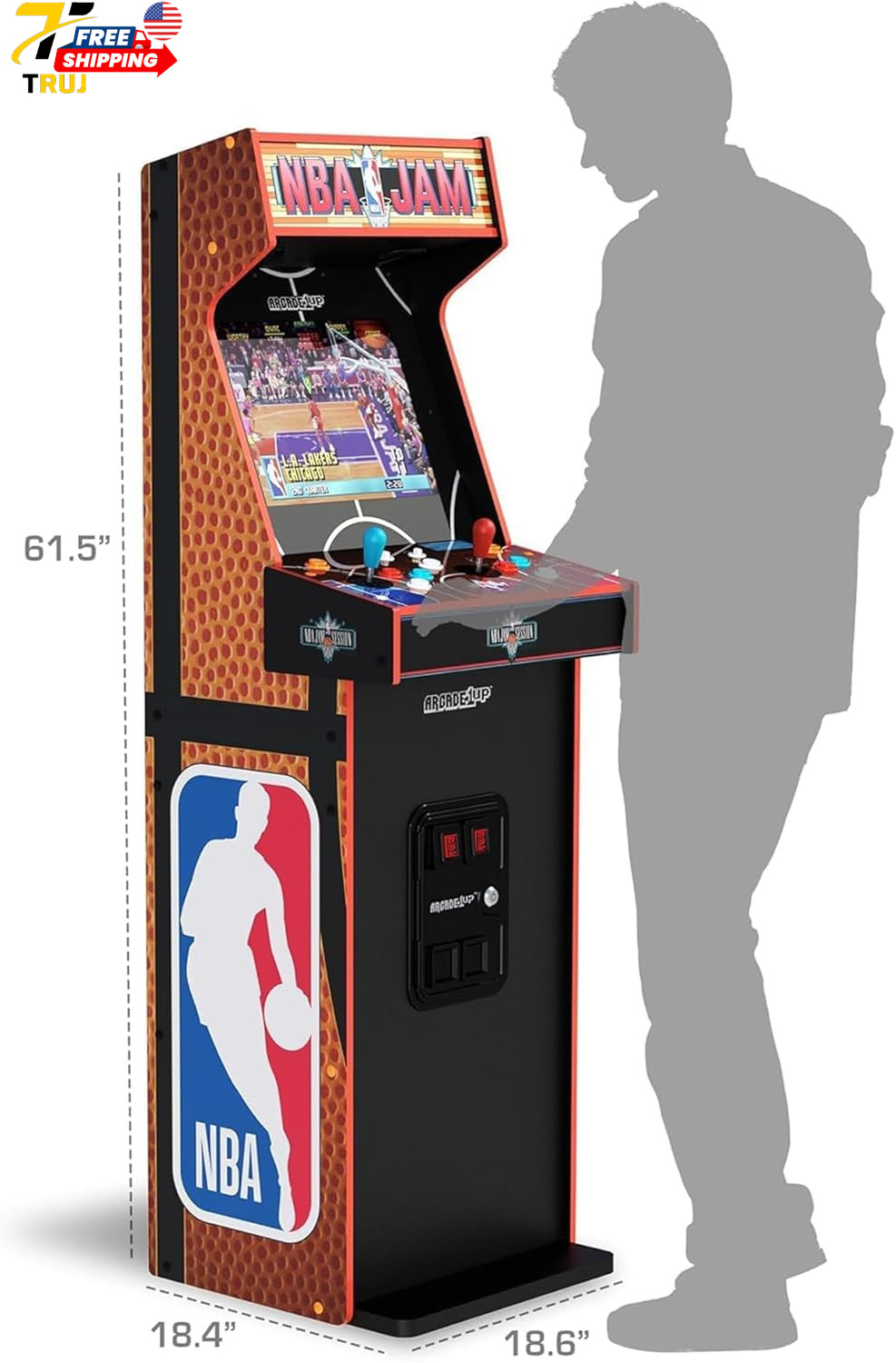 2 Player Home Arcade Machine Over 5-Foot Cabinet with Online Multiplayer Light-U