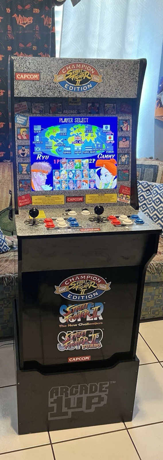 Arcade1Up Street Fighter II Champion Edition Arcade With Riser Working Great