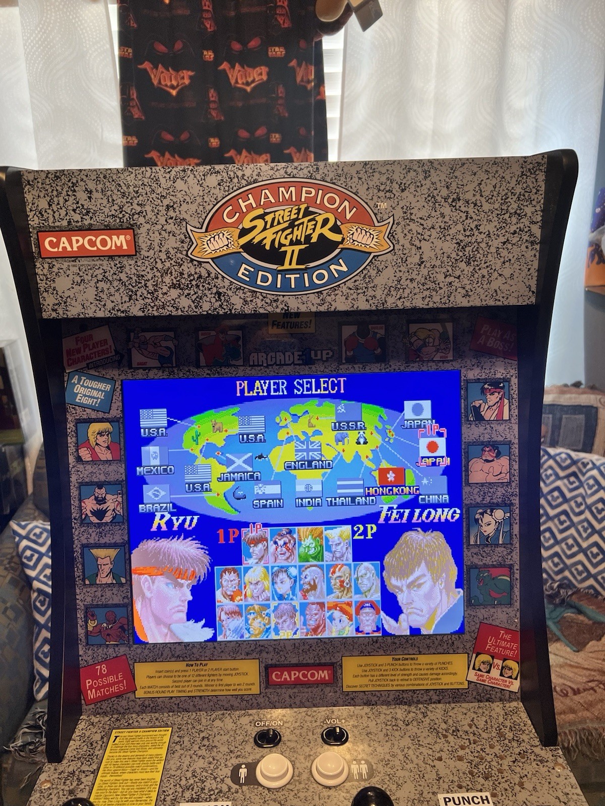 Arcade1Up Street Fighter II Champion Edition Arcade With Riser Working Great