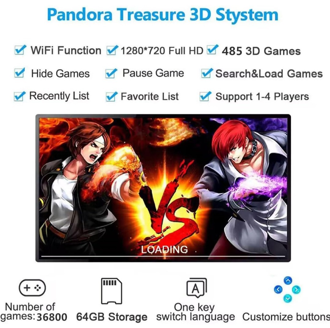 GWALSNTH 50500 in 1 Pandora Box Ultra Arcade Games Console, Plug and Play Video