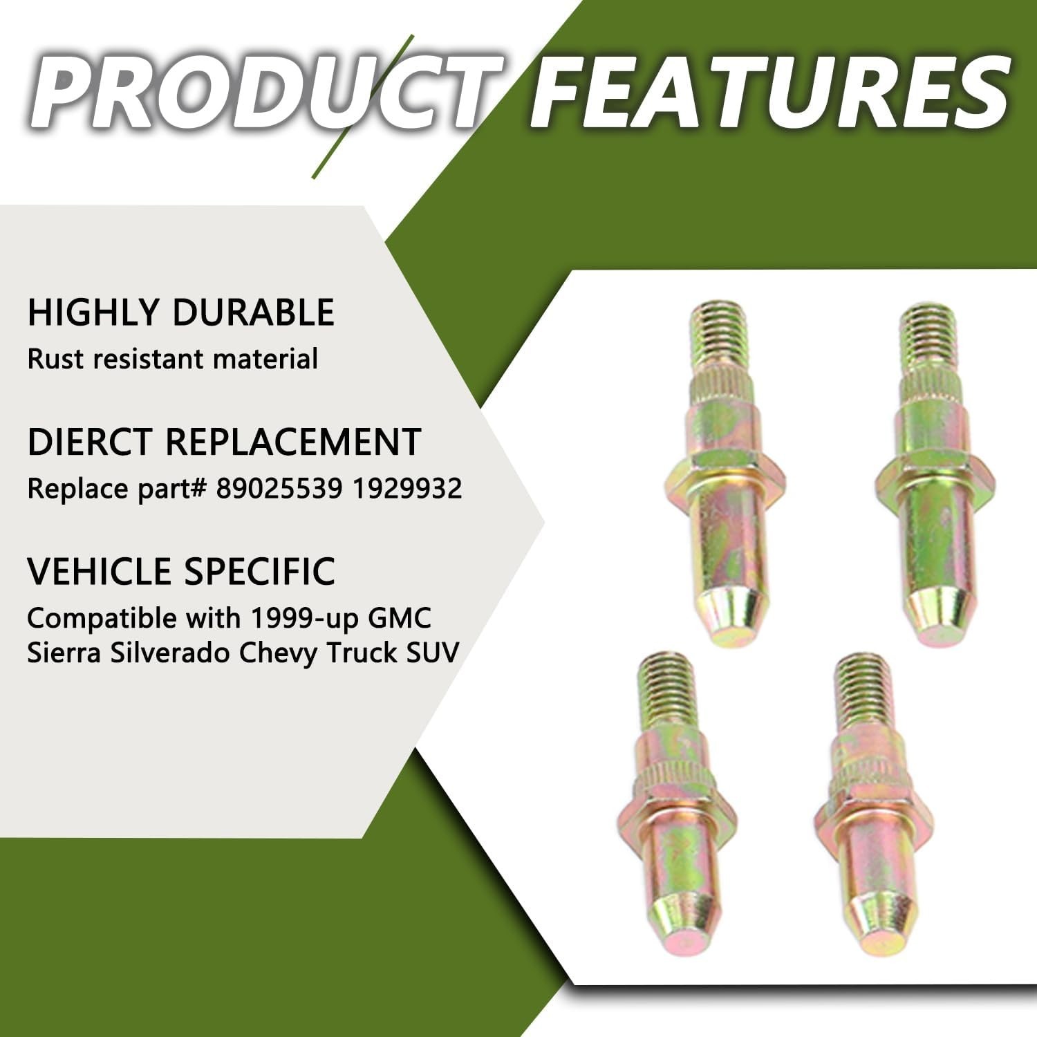 Door Hinge Pin and Bushing Repair Kits Compatible with Chevy GMC 1999-2007