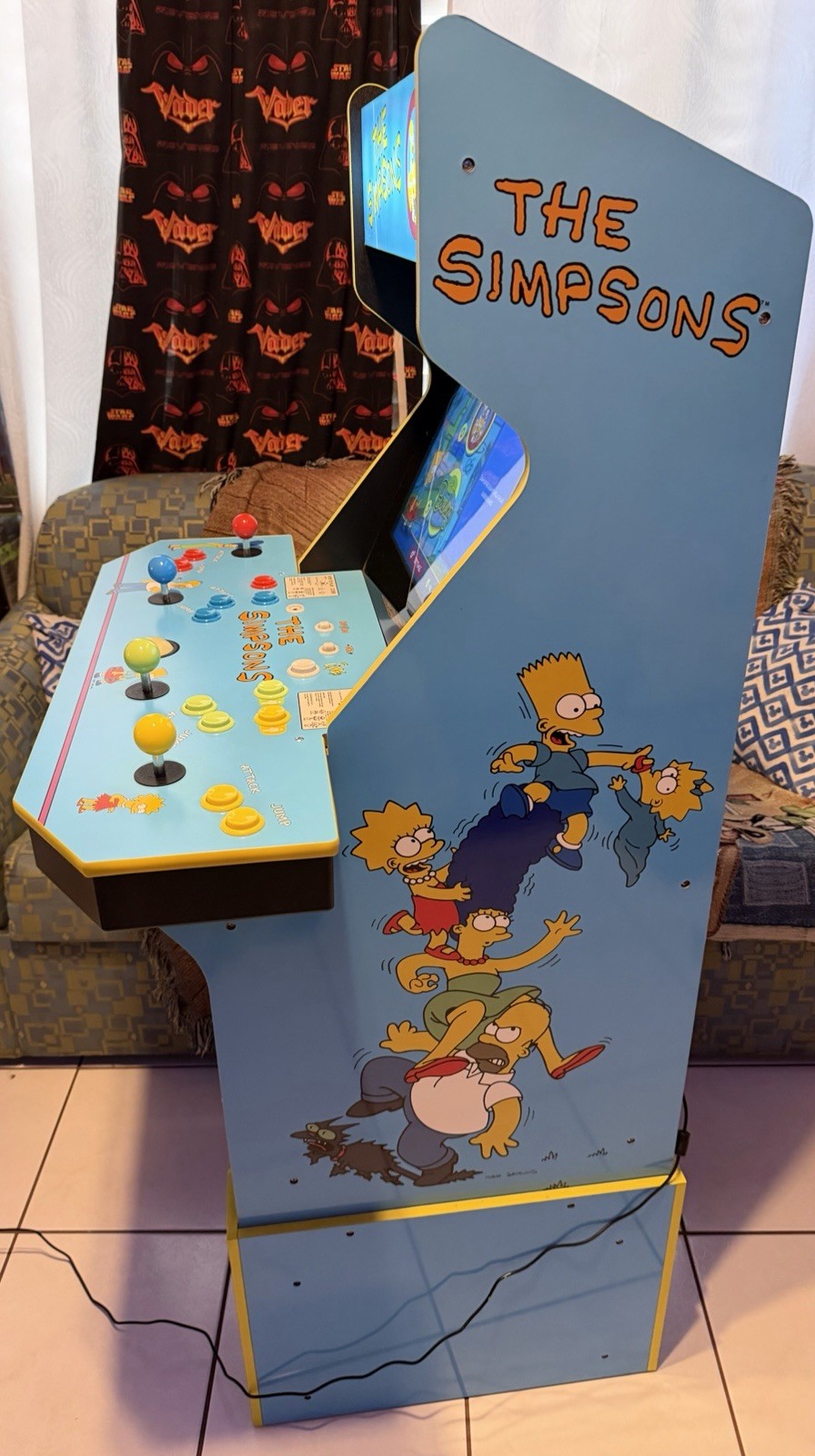 🕹️Arcade 1 Up The Simpsons Live Arcade Cabinet with Riser Lit Marquee 4 Player