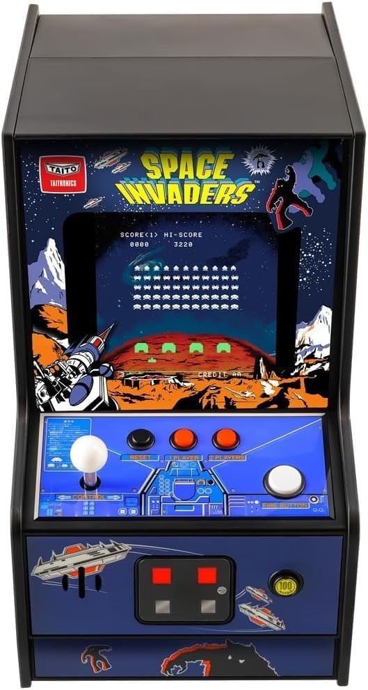 Playable Space Invaders Micro Player | 6.75″ Screen | Retro Gaming | Collectible