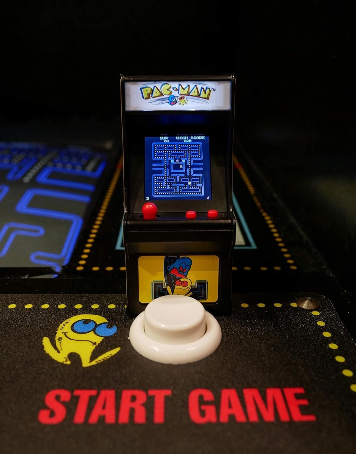 Mini Pac-Man Arcade Game – 3.5″ Size with Full Gameplay & Authentic Sounds