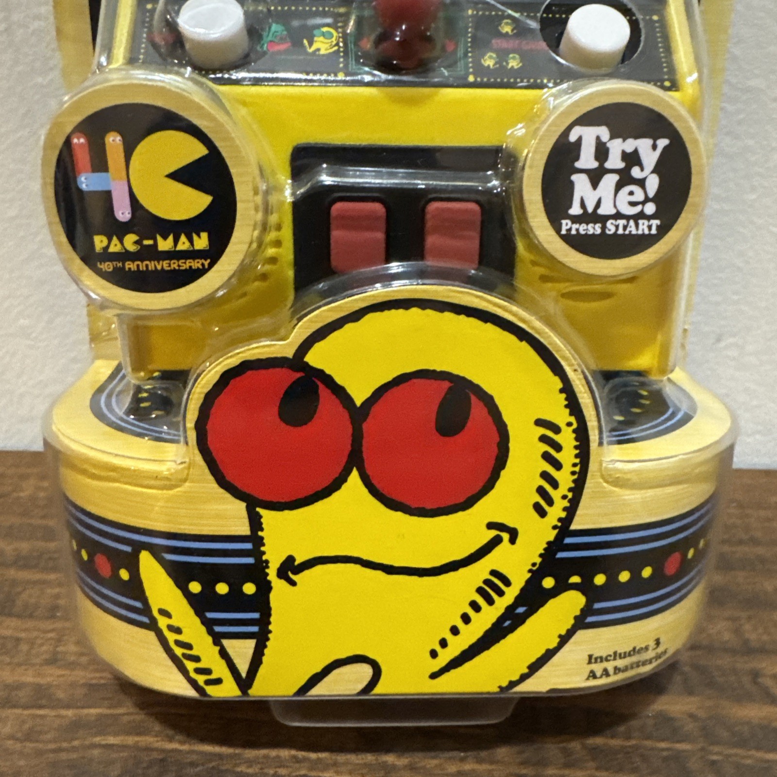 PAC-MAN Color Retro Mini ARCADE CONSOLE w/ Sound 40th Anniversary Gold