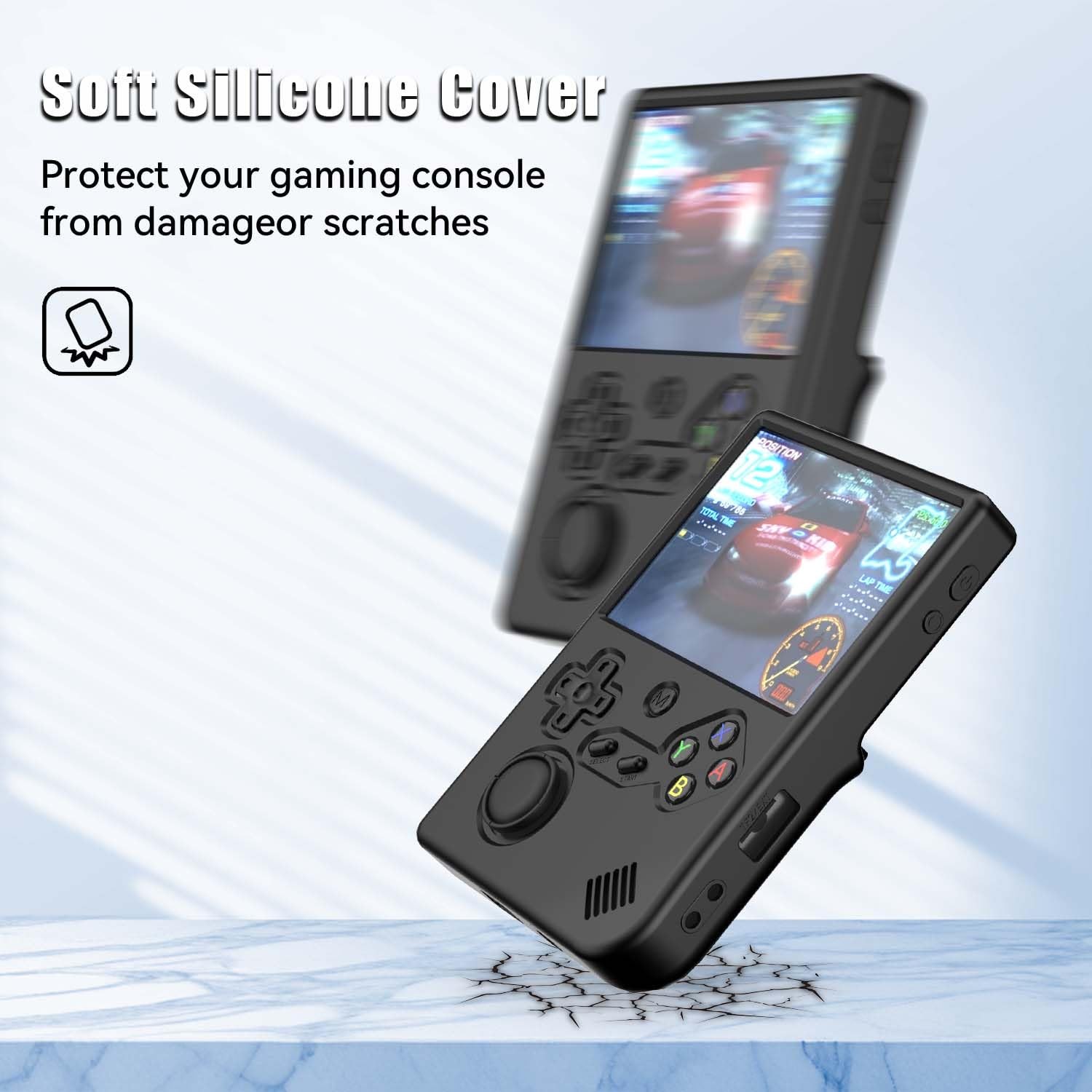 for RG40XXV Silicone Protective Case, Soft Case Anbernic RG 40XXV Black