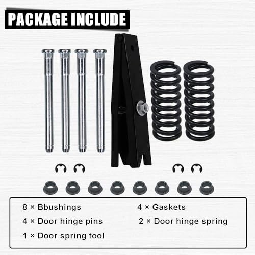 Complete Door Hinge Repair Kit for Chevy GMC – Pin, Bushing, Spring & Tool – Fit