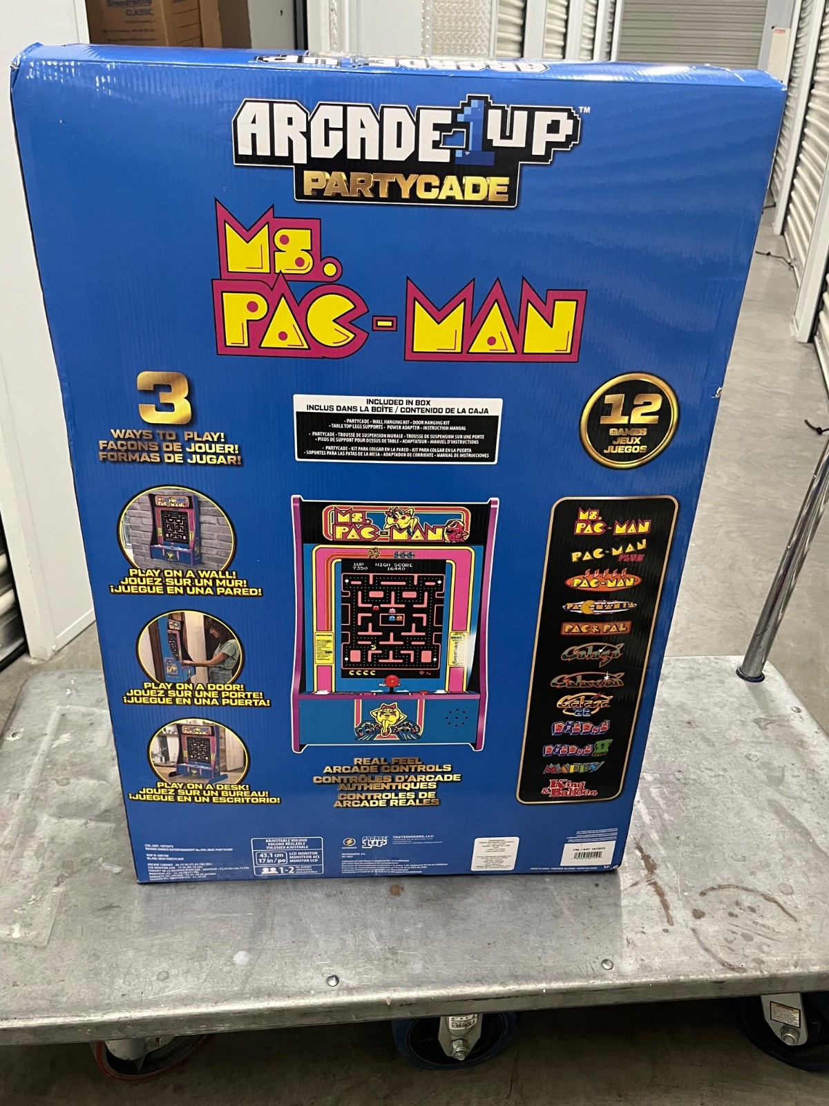 NEW IN BOX! Arcade1Up Ms. PAC-MAN Partycade 12 Games in 1, 17″ LCD Color Screen