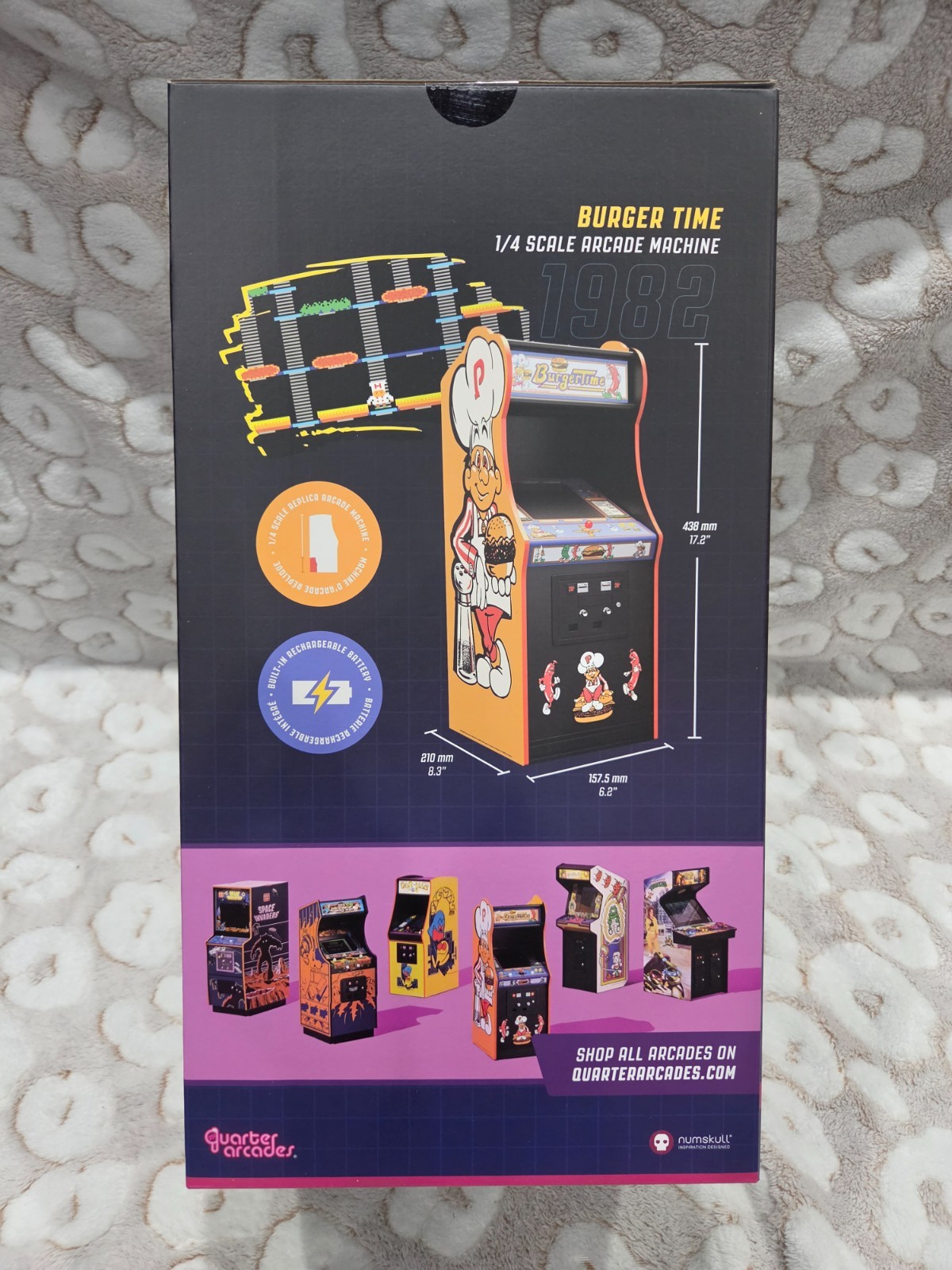 BurgerTime Quarter Arcades 🍔 Numskull 1/4 Scale Mini Replica Arcade Game 🕹 NIB
