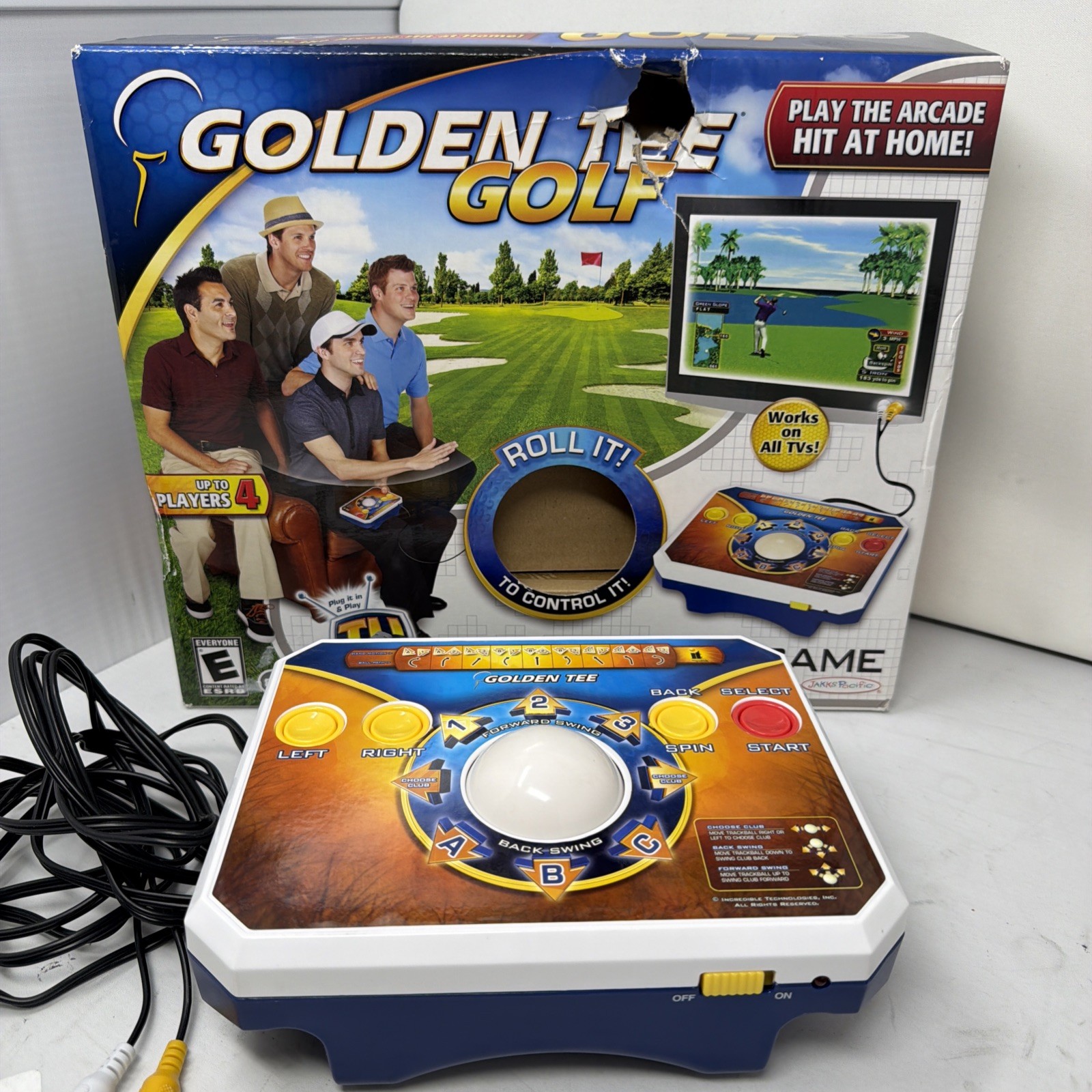 Golden Tee Golf Plug & Play Home TV Game Edition 2011 Jakks Pacific **Working