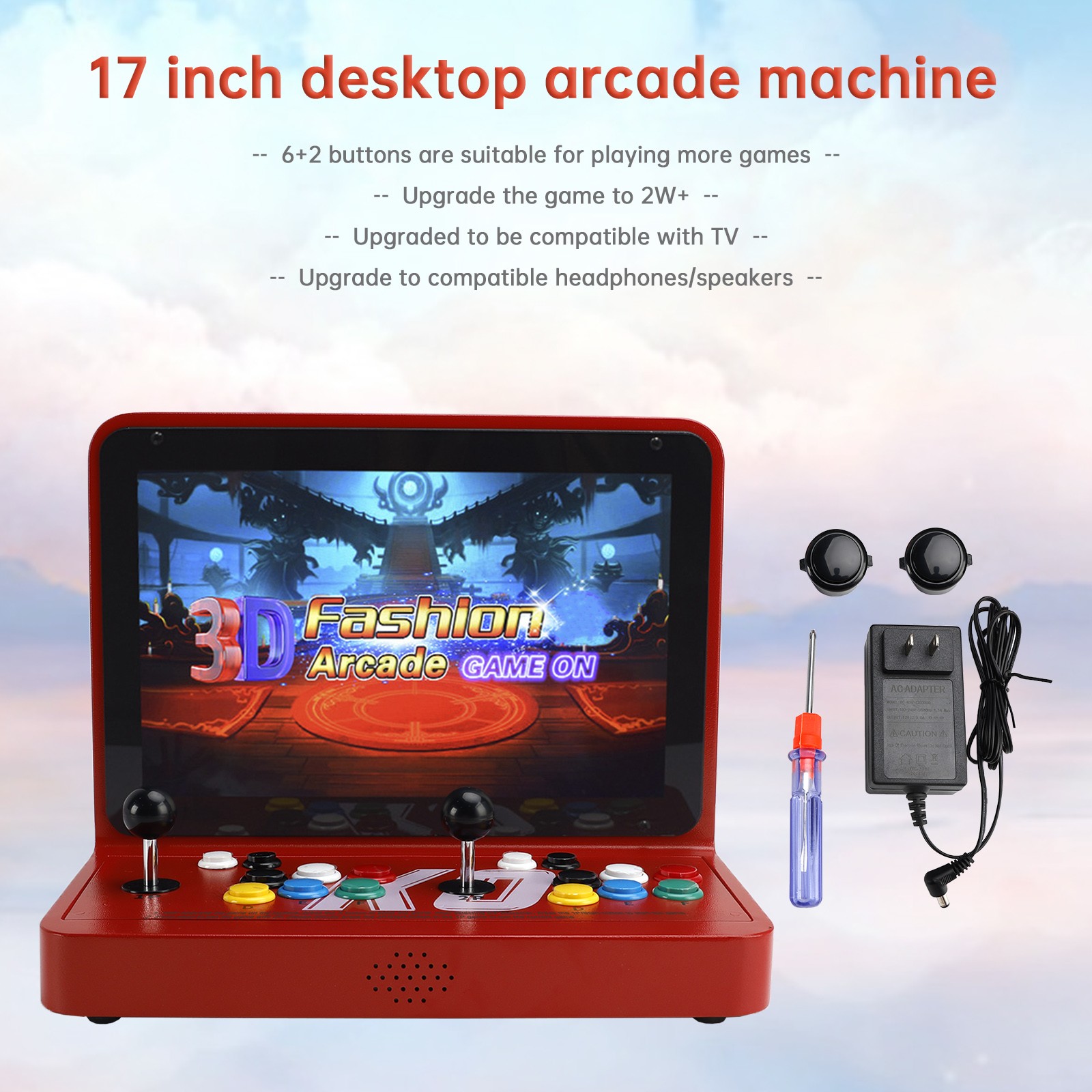 23000 Games in 1 Box Arcade Game Console 17-inch HD Screen Game Console 3D Games