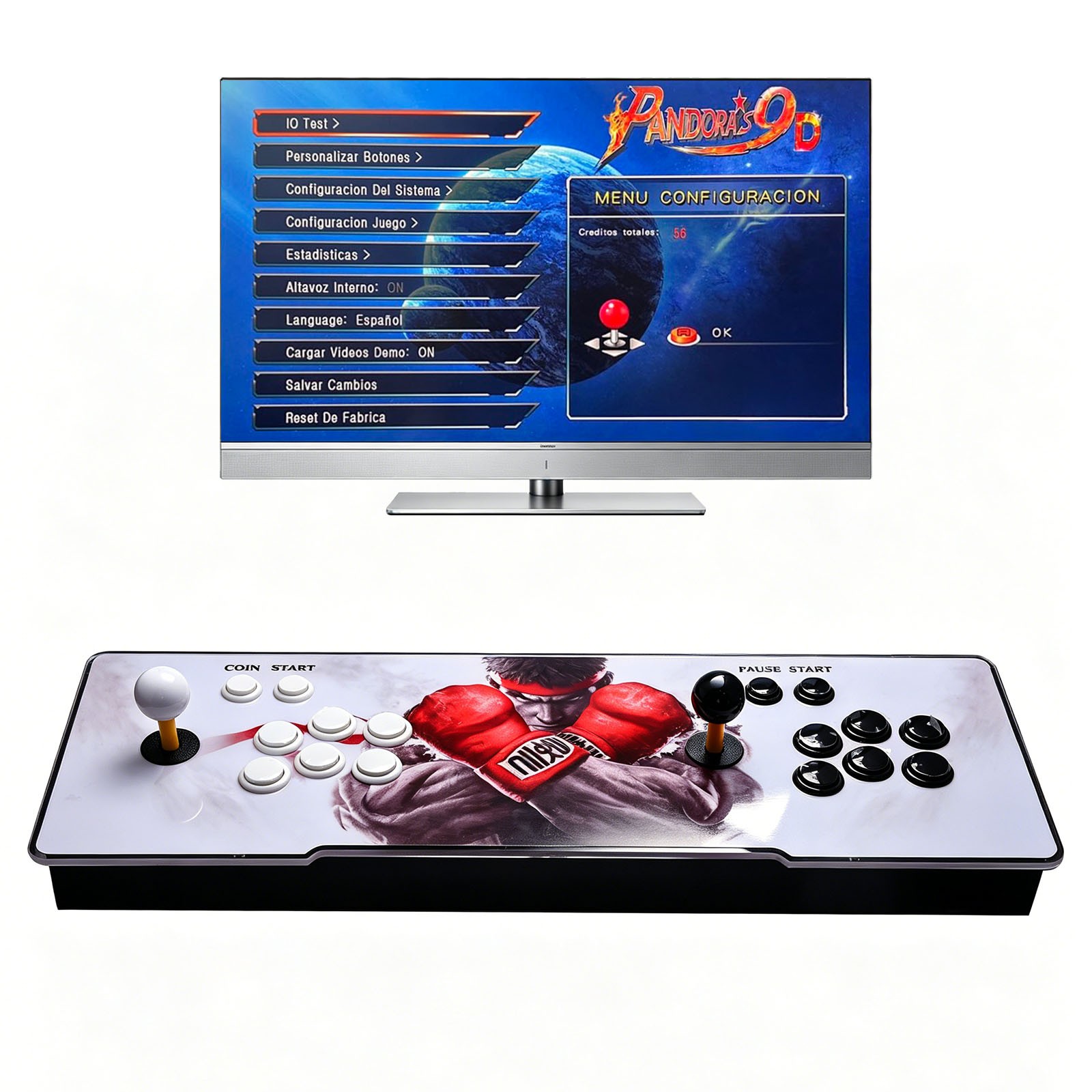 Pandora’s Box 9D 9800 Game Console Dual 8-Way Joysticks Arcade Feeling HDMI VGA