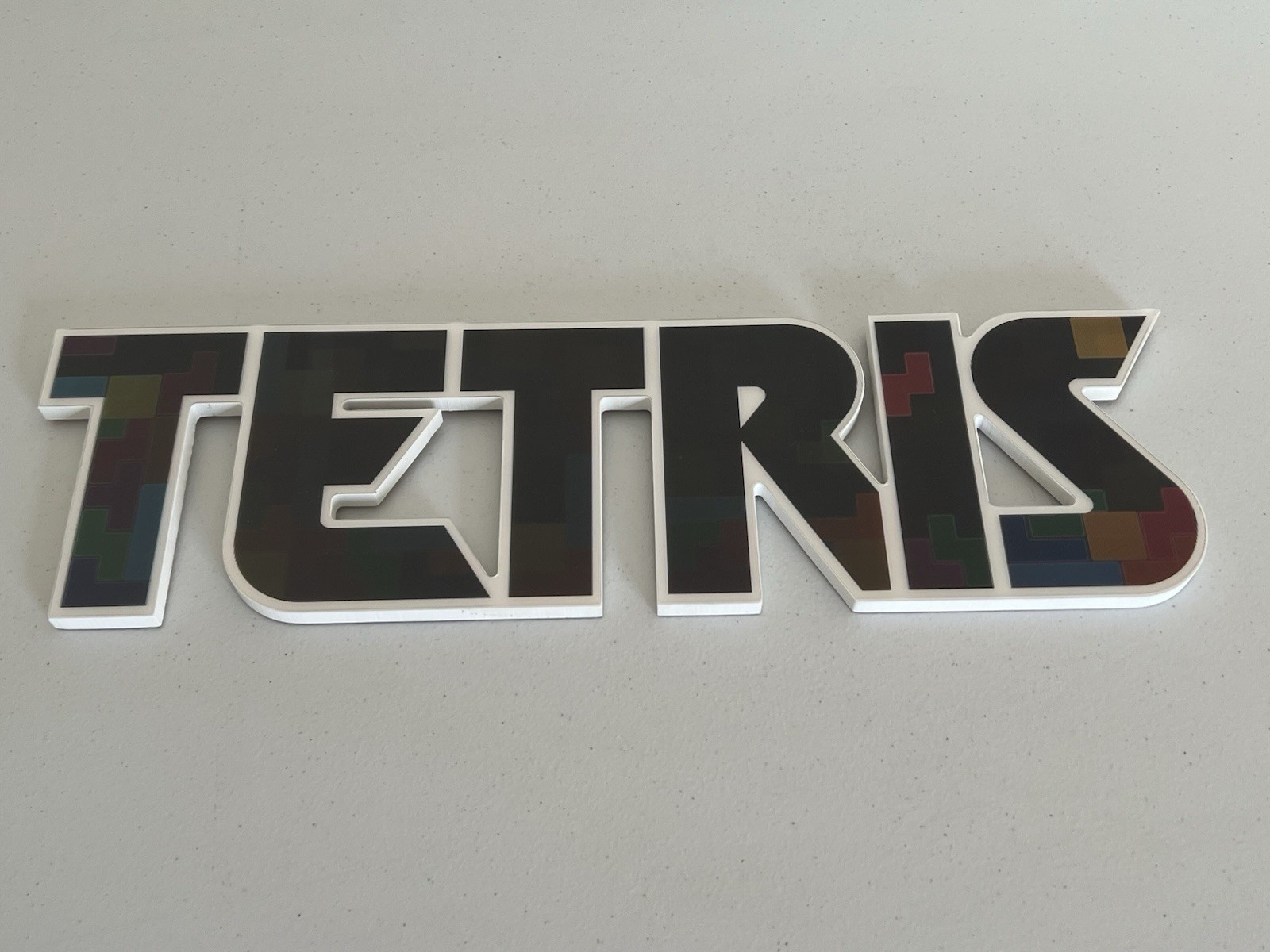 Tetris Prism ARCADE GAME Wood COOL SIGN VINTAGE AMUSEMENT 18” x 5.25”