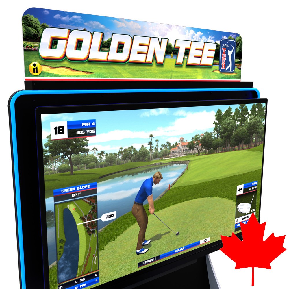 Golden Tee Golf Game – PGA TOUR Clubhouse Deluxe Edition – Canadian