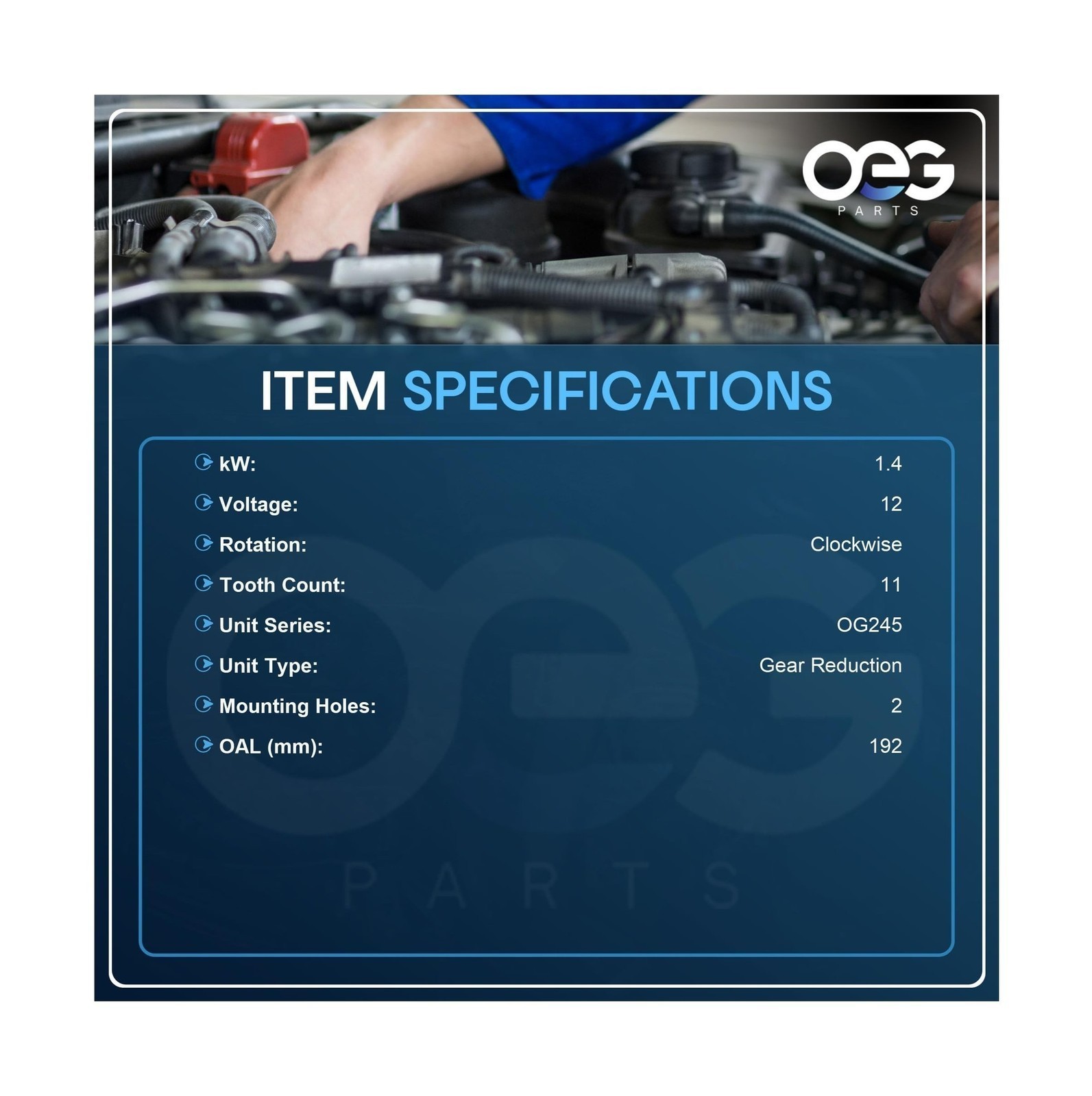 OEG Parts New Starter Fit For Chevy Corvette 5.7L V8 1992-1996