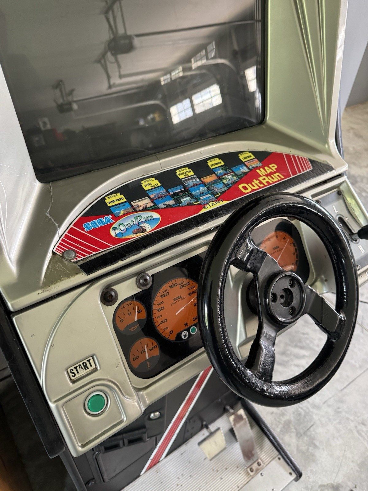 SEGA Out Run Original Upright Driving Arcade Racing Cabinet