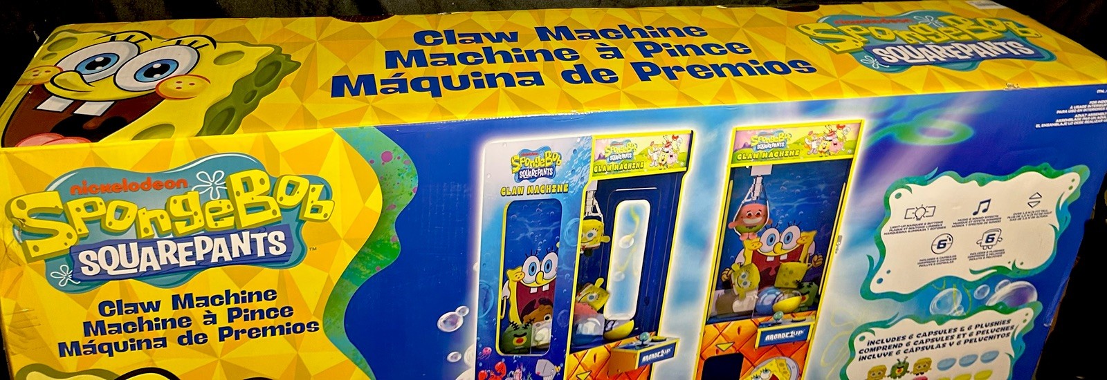 Arcade1Up SpongeBob SquarePants Claw Machine ( Sealed In box )