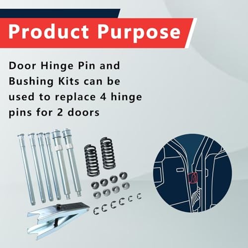 Door Hinge Pin and Bushing Kits for Door Hinge Repair with Door Spring Tool