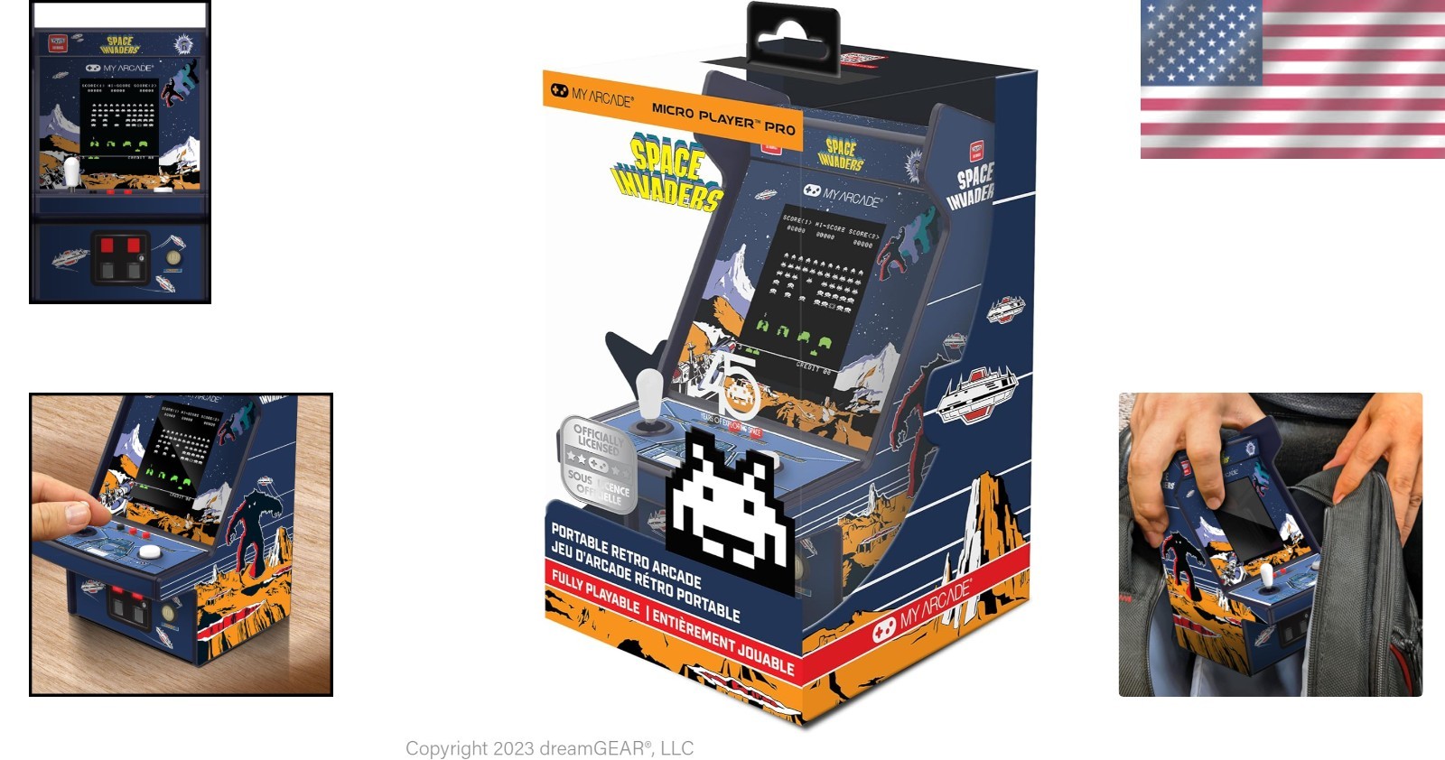 Collectible Space Invaders 6.75″ Mini Arcade – Retro Gaming at Your Fingertips