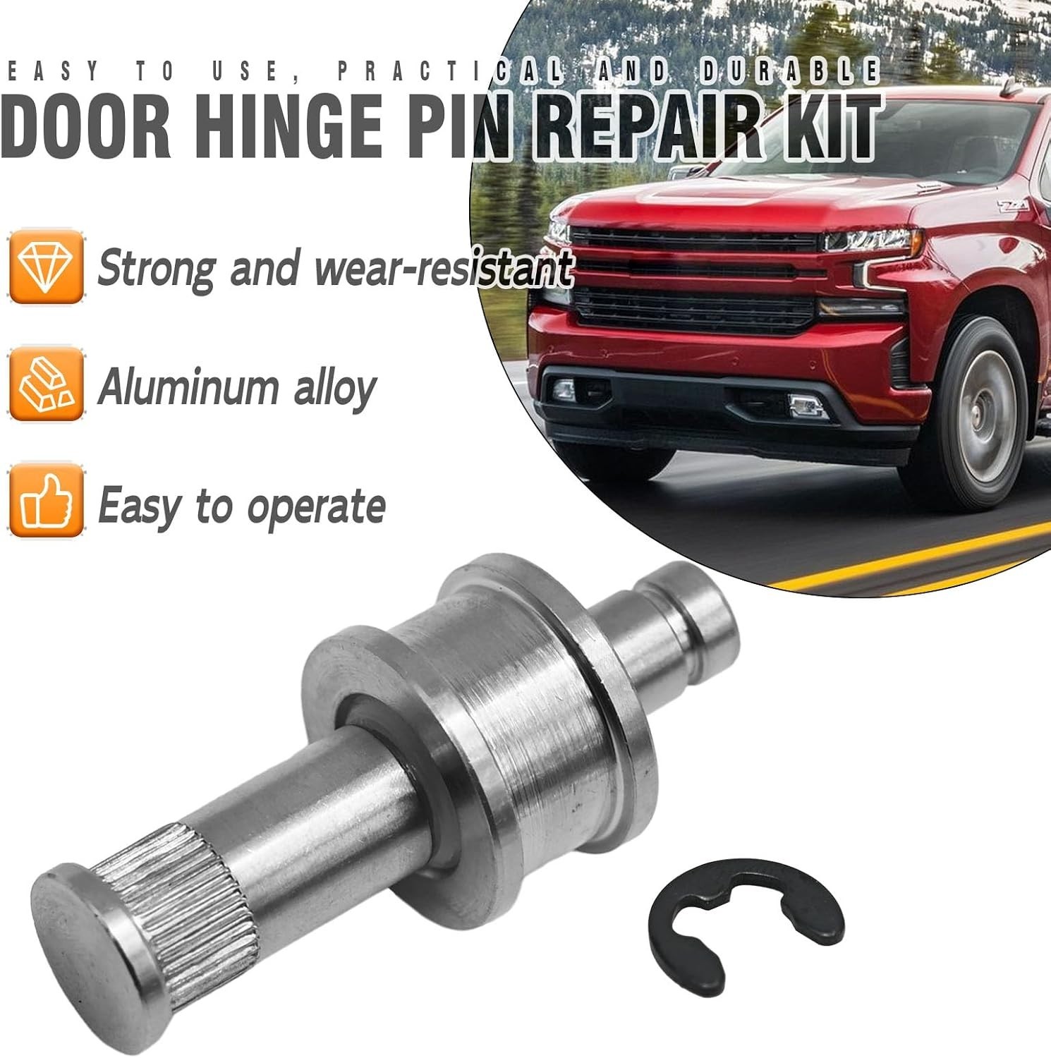 Door Hinge Roller Pin and Bushing Repair Kit Replacement for GMC/GMK Series T…