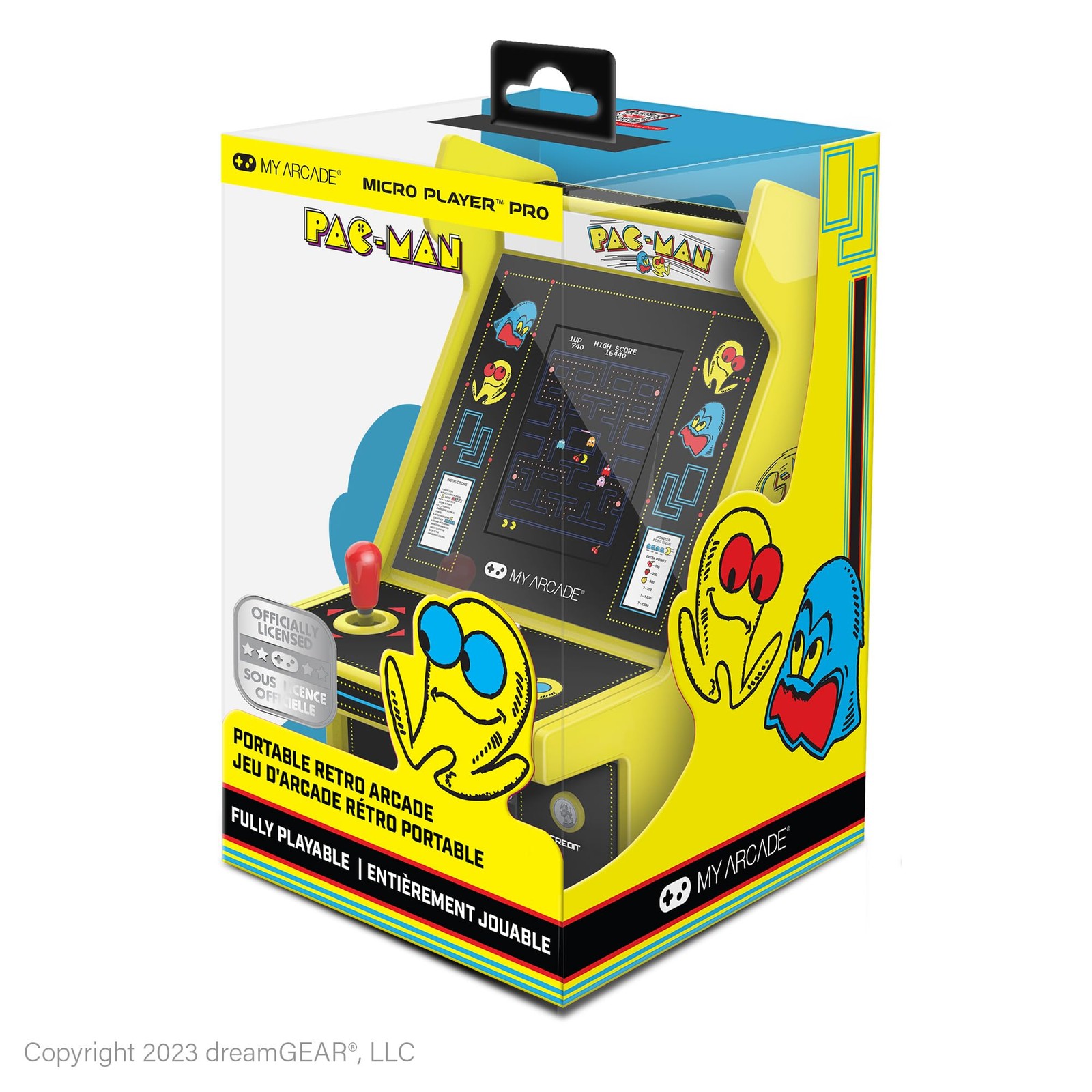 My Arcade Pac-Man Micro Player Pro: 6.8″ Handheld Game, Small, Multi