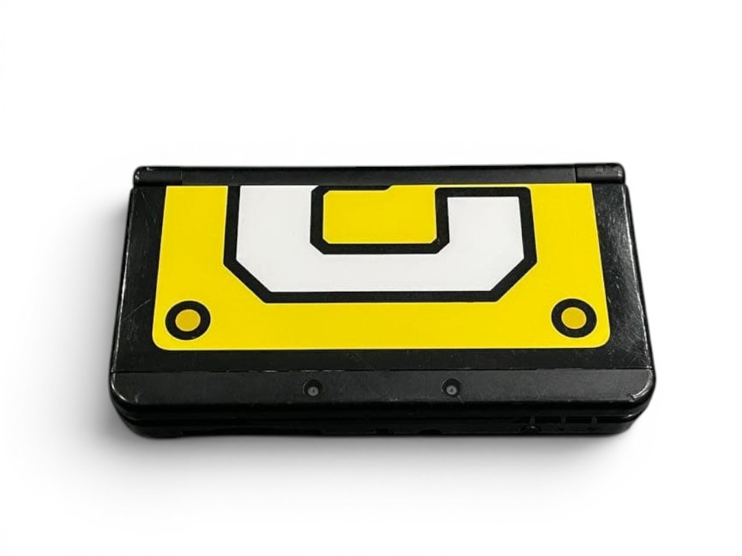 Nintendo New 3DS Black Mario Question Block Kisekae Cover Tested Japan w/SD Card