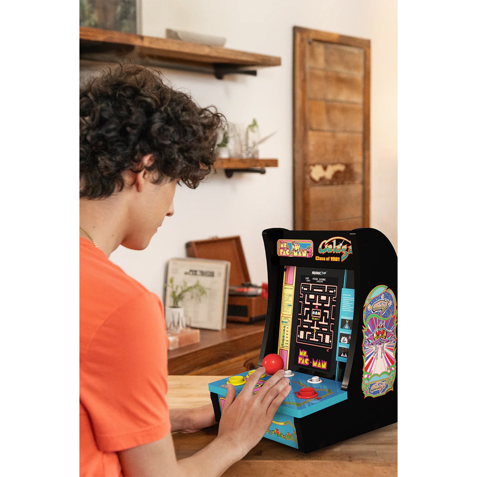 Arcade1Up Ms. Pac-Man Class of ’81 Countercade Arcade Machine with 3 Retro Games