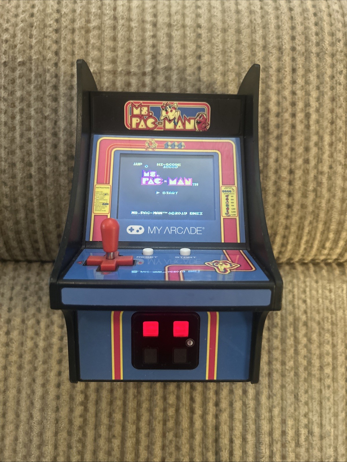 Ms. Pac-Man My Arcade 7” Mini Arcade Machine Video Game Bandai Namco – Working