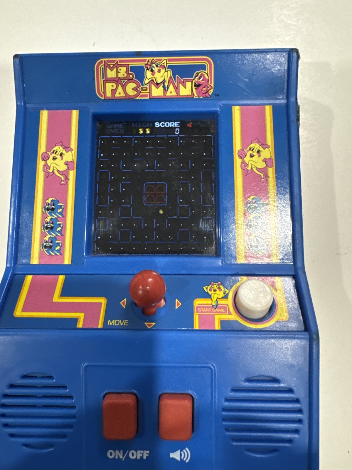 Namco Ms. Pac-Man My Arcade 7” Mini Arcade Machine Video Game Bandai Working #14