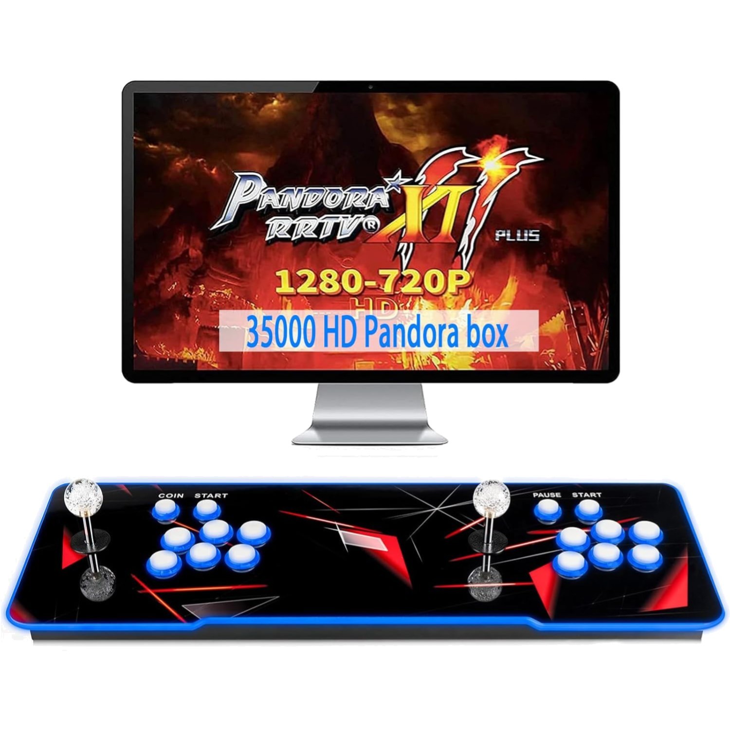 35000 Games in 1: Retro Pandoras Box Arcade Console for 2-4 Players, 3D Support