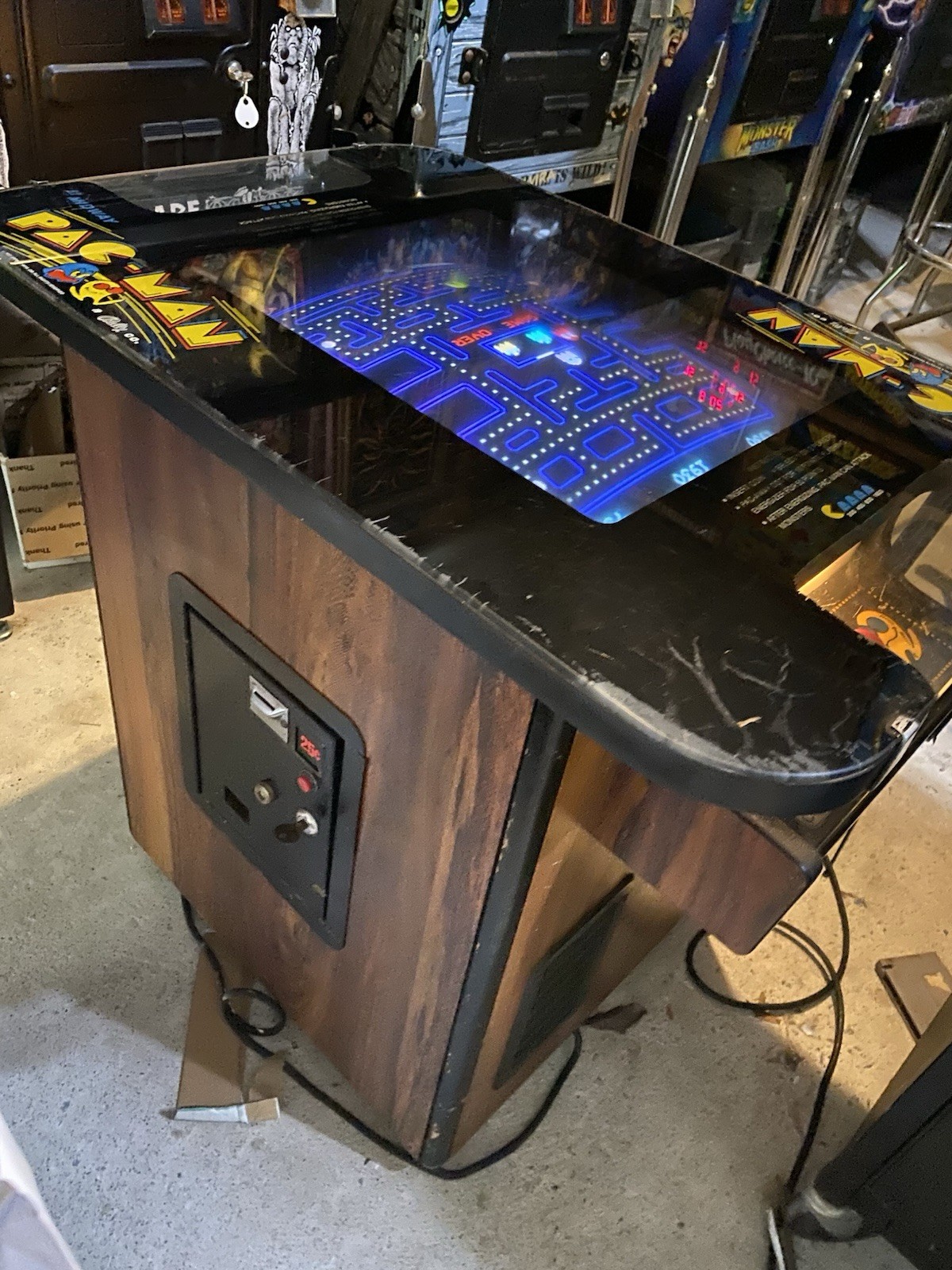 Original Pacman Cocktail Arcade Game From 80’s Works Great