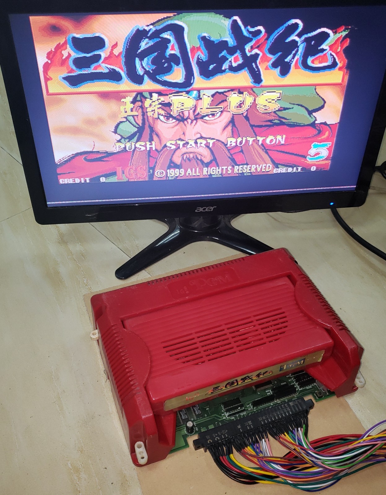 Knights of Valour Plus Cart with IGS console Arcade Video Game PGM
