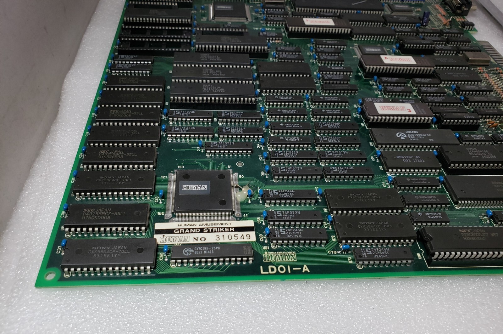 Grand Striker Human Cup Arcade Video Game PCB Human 1993