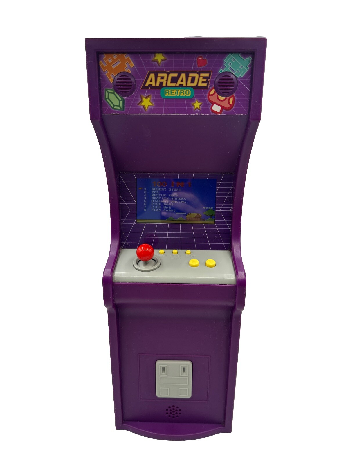 Arcade Retro Game with 100 Games in 1, 18″H Purple ARCADE MACHINE TESTED WORKS