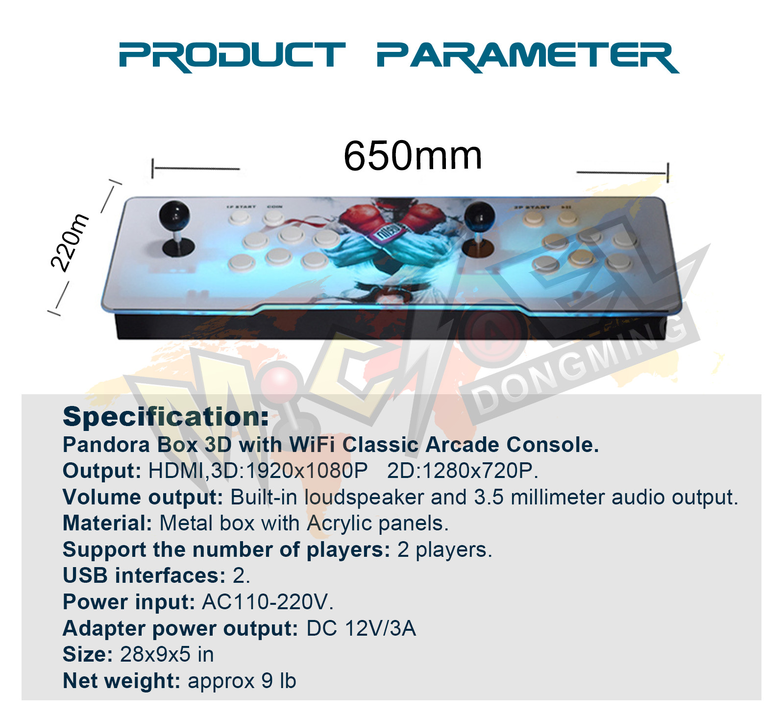 NEW Pandora’s Box 3D with WiFi Stick Joystick 23000 Games Double Sticks Retro