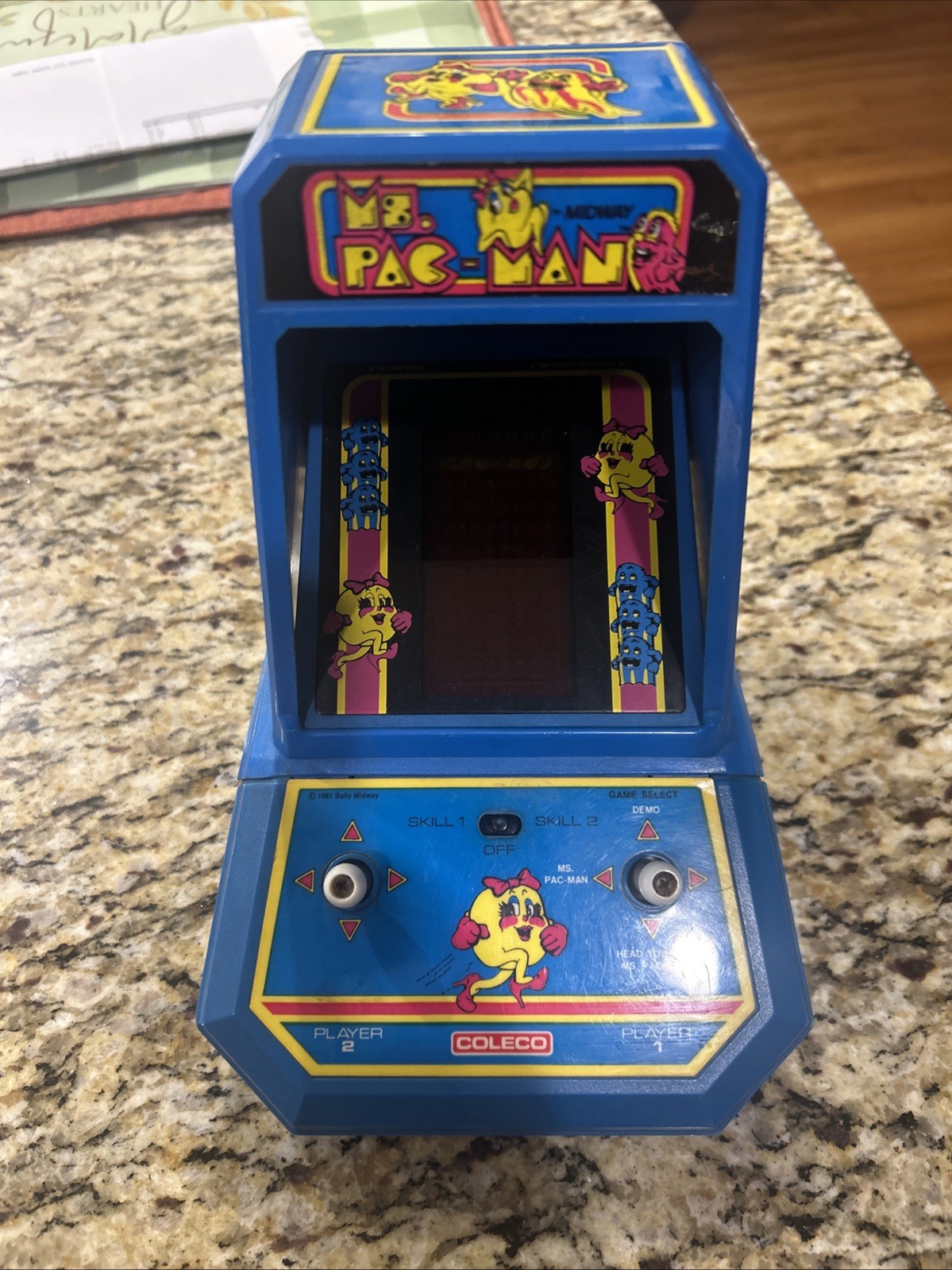 Coleco Bally Midway 1981 Ms. PAC-MANTabletop Arcade Video Game Tested No Cover